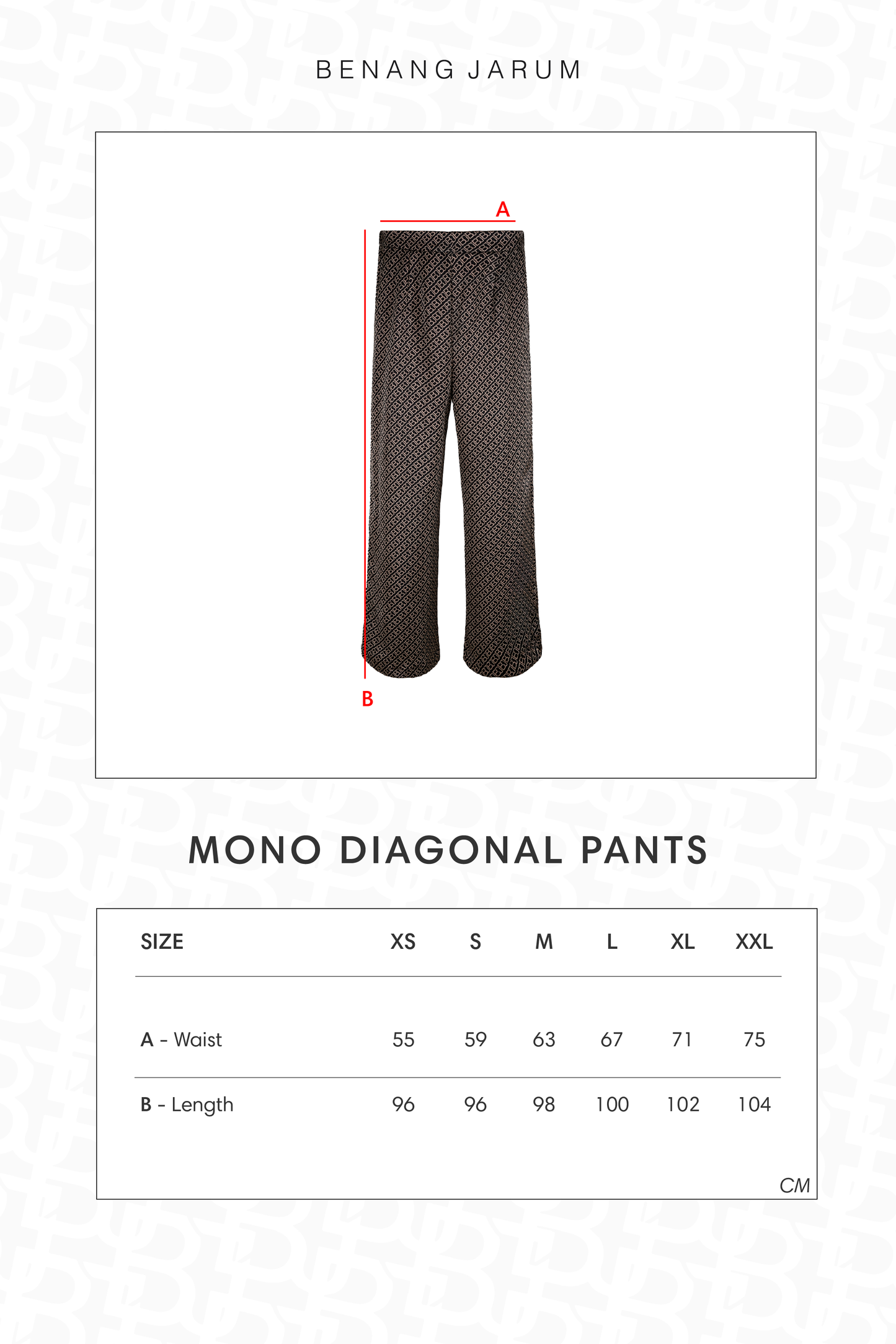 Mono Diagonal Pants - Black Choco