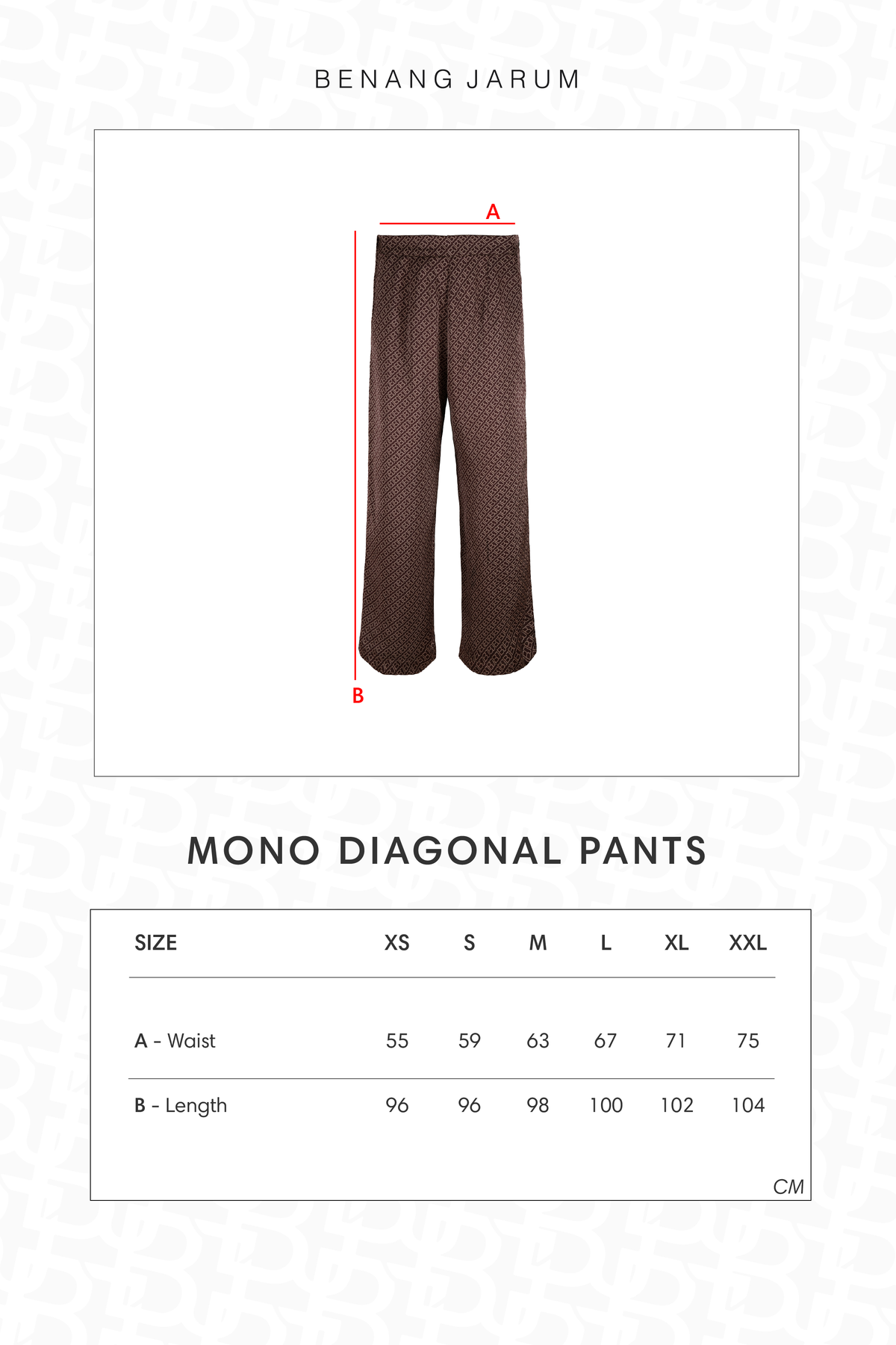 Mono Diagonal Pants - Berry
