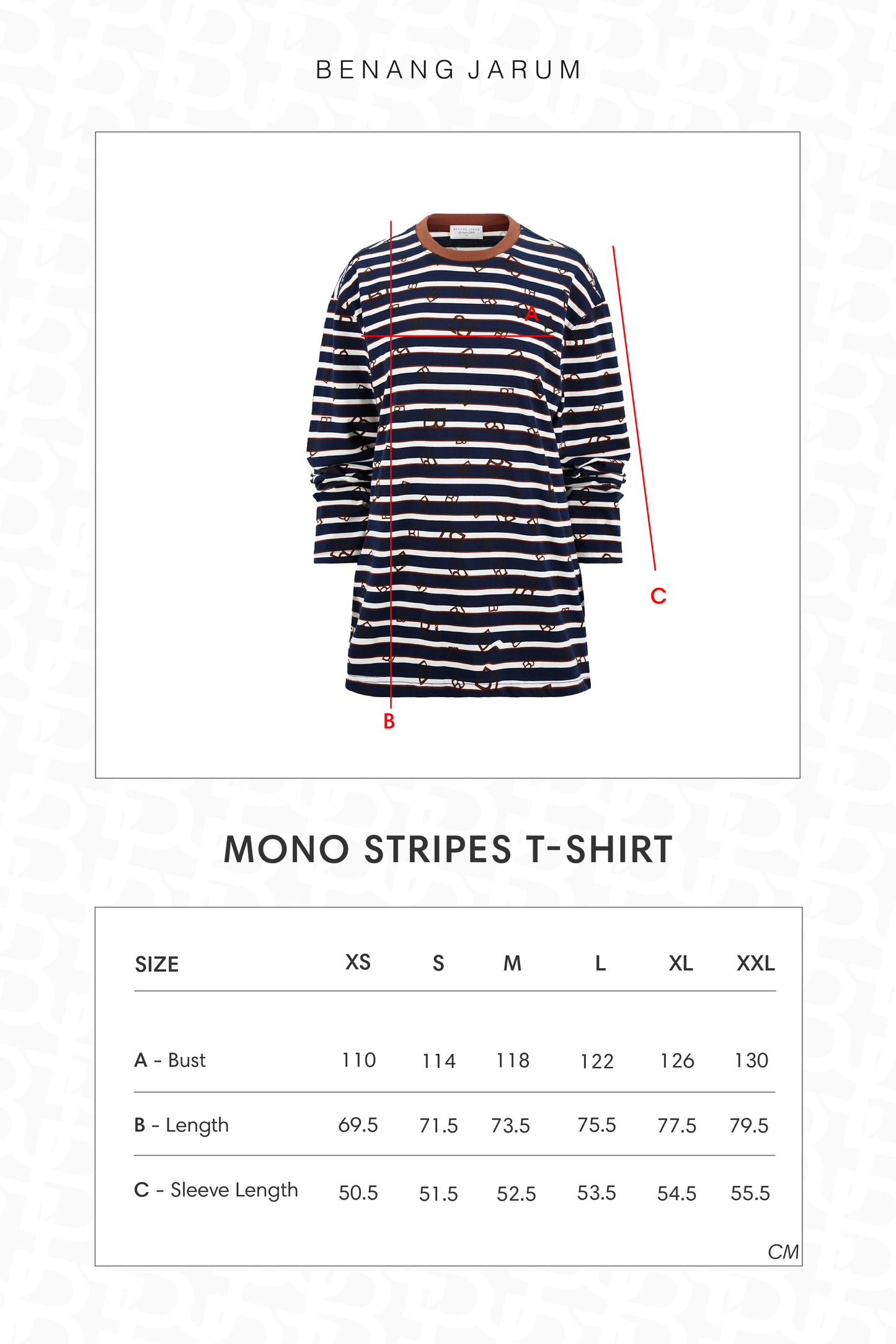 Mono Stripes T-Shirt - Navy