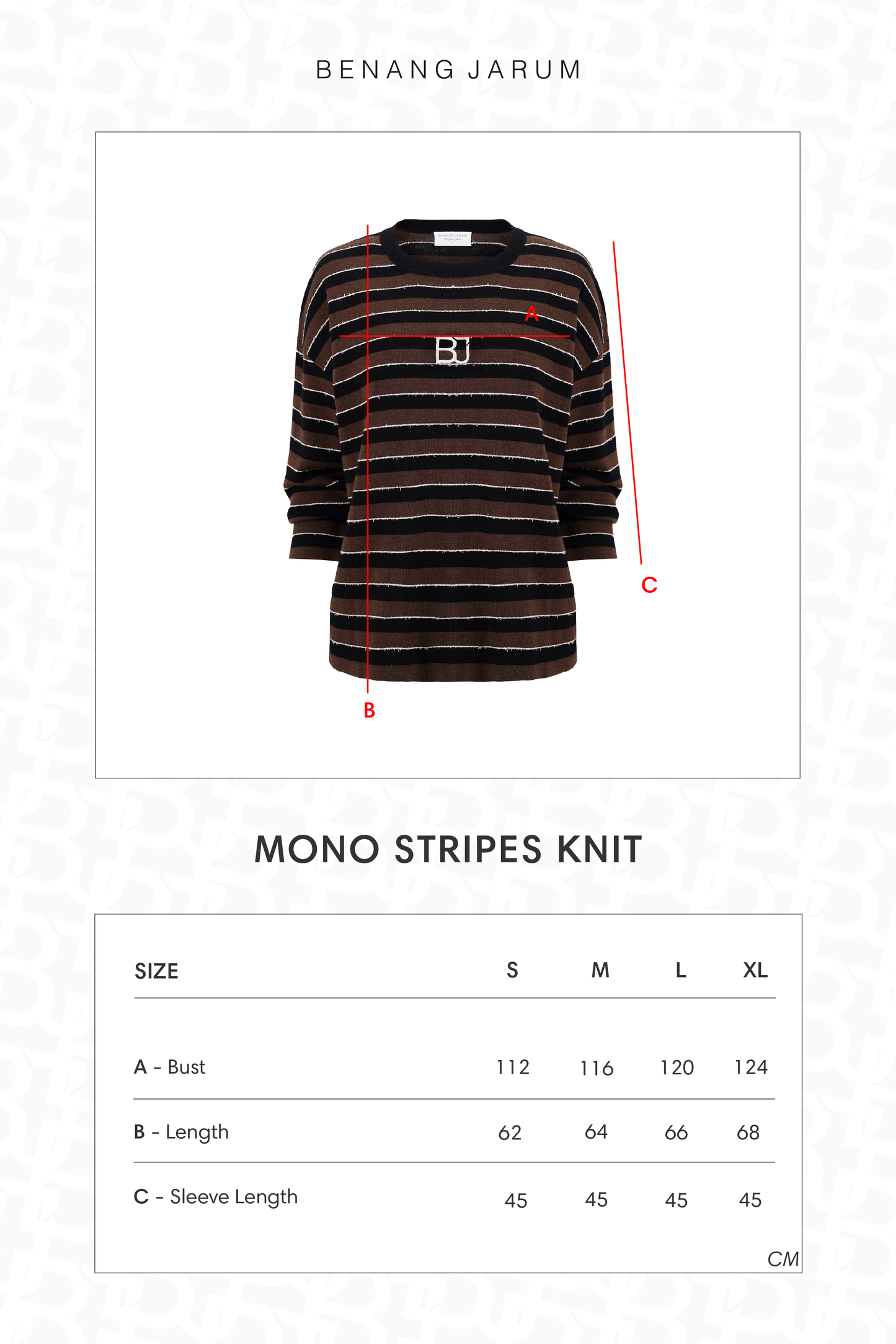 Mono Stripes Knit - Black Choco