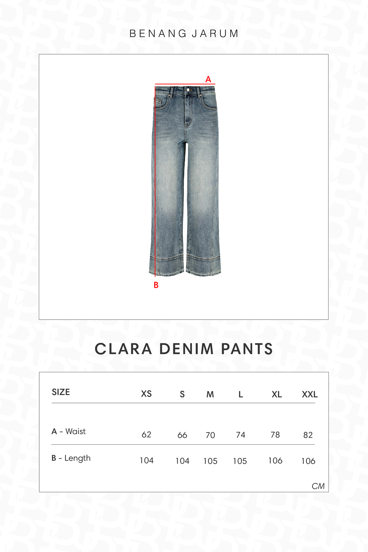 Clara Denim Pants - Rose Denim
