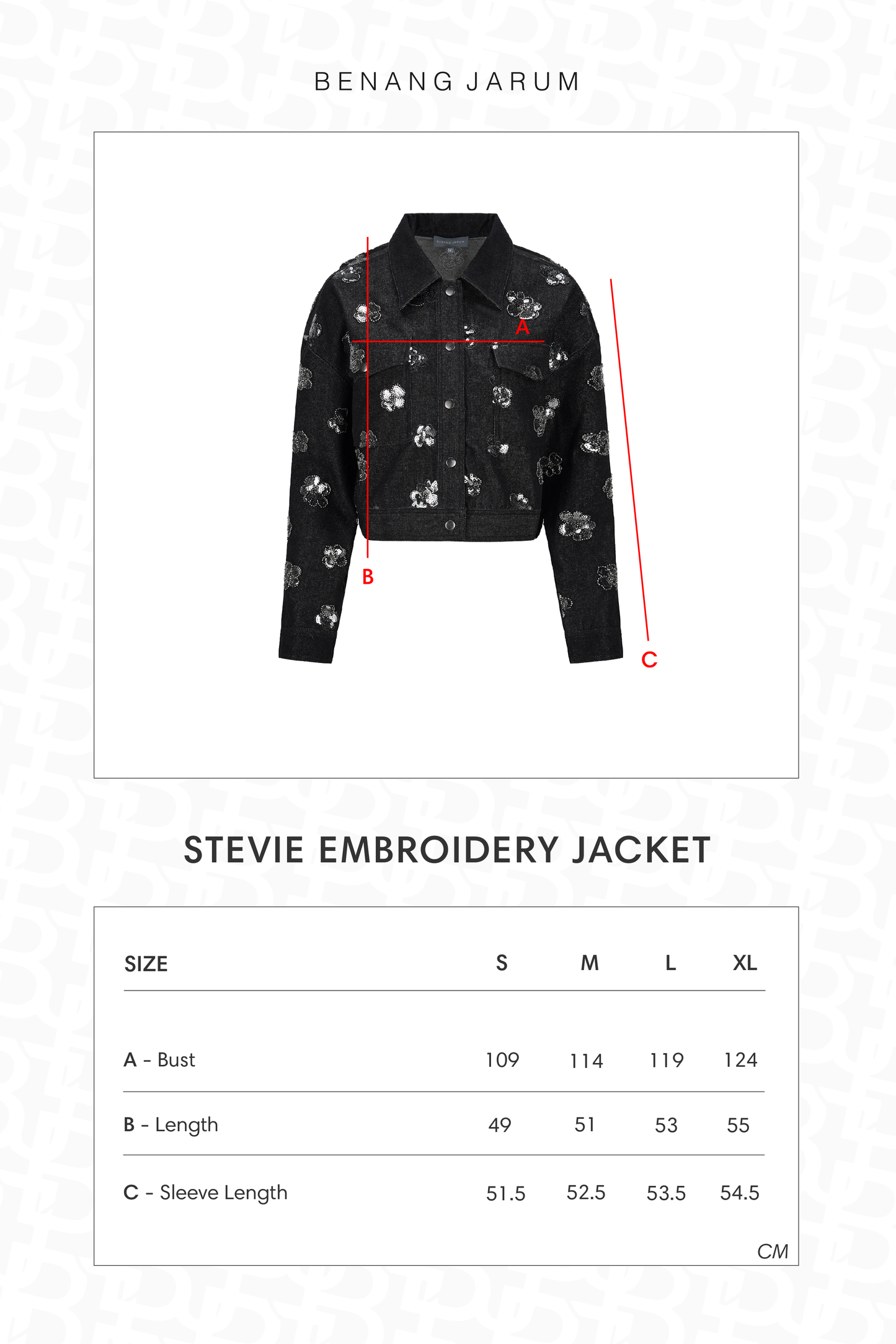 Stevie Embroidery Jacket - Black