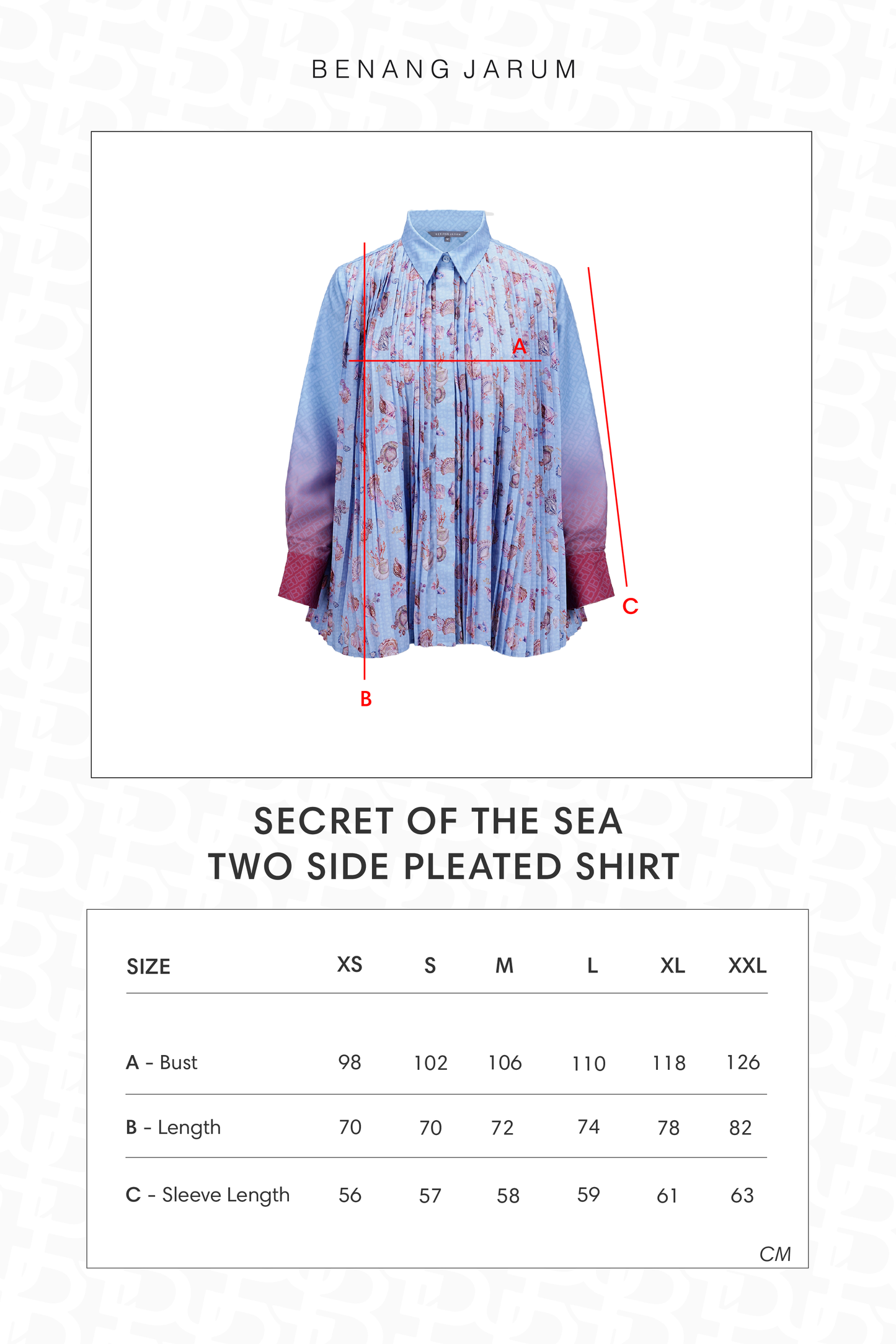 Secret Of The Sea Two Side Pleated Shirt - Starfish
