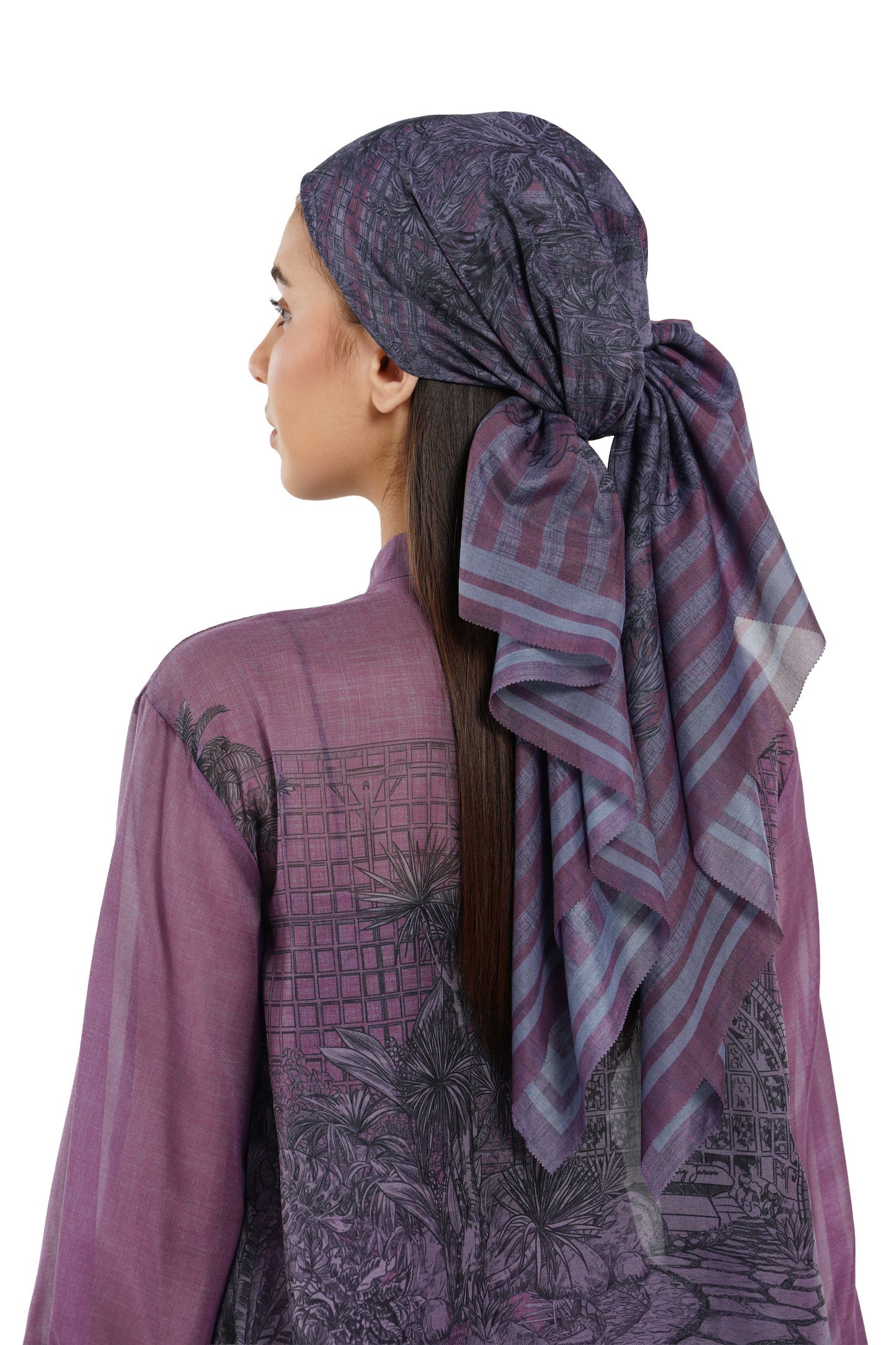 Toile Memoirs Scarf - Plum
