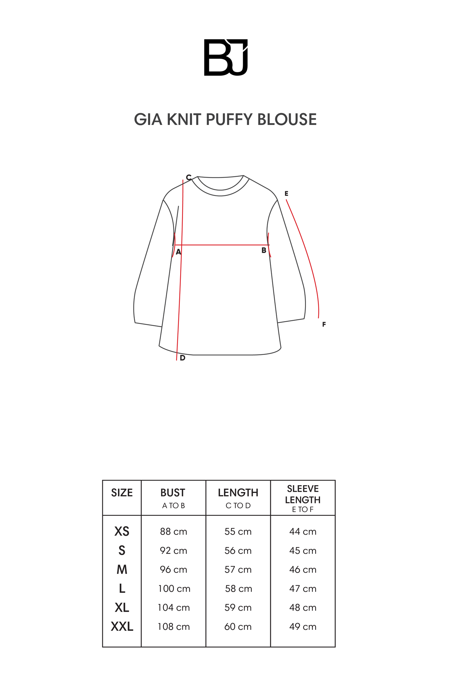 Gia Knit Puffy Blouse - Blue