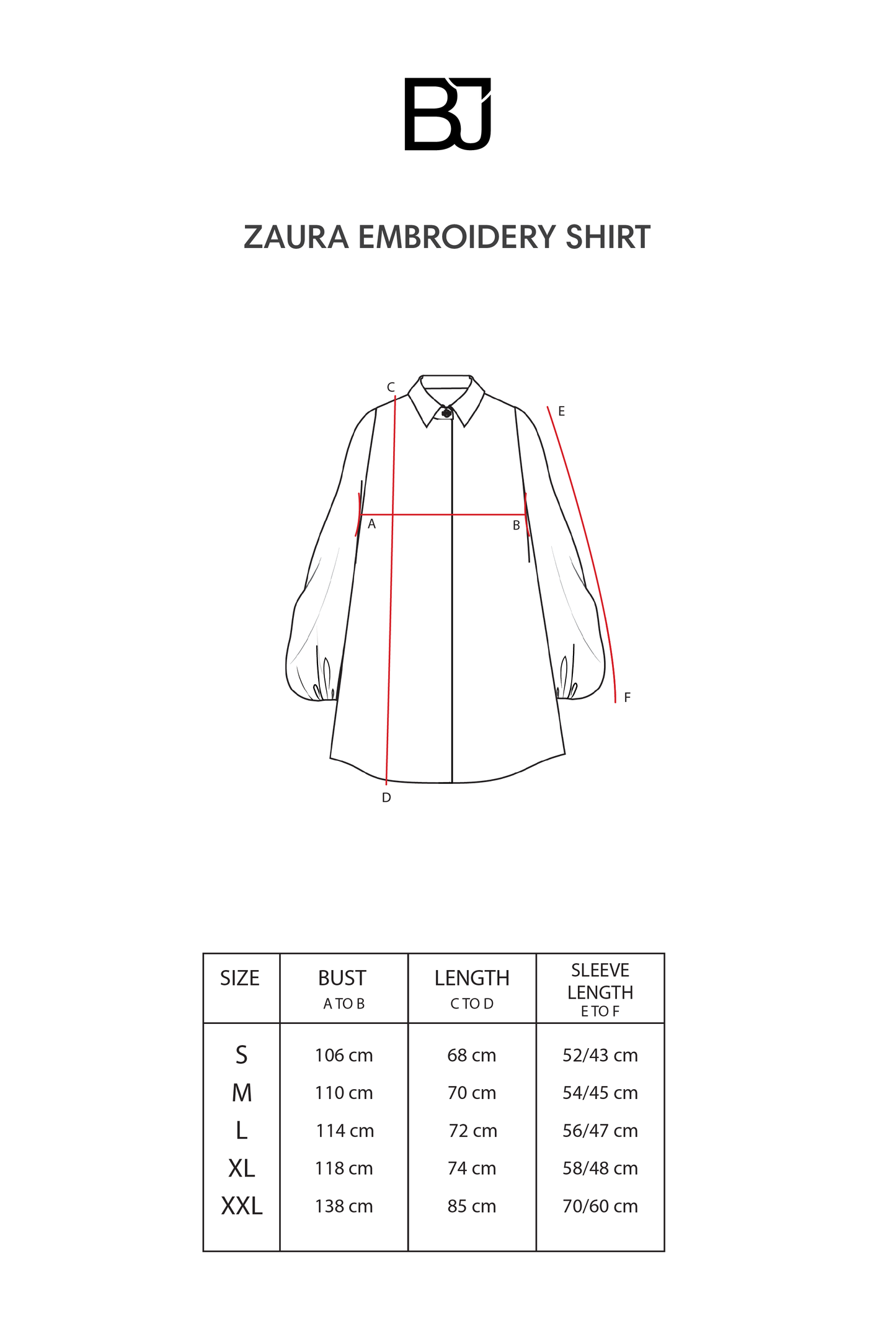 Zaura Embroidery Shirt - Brown