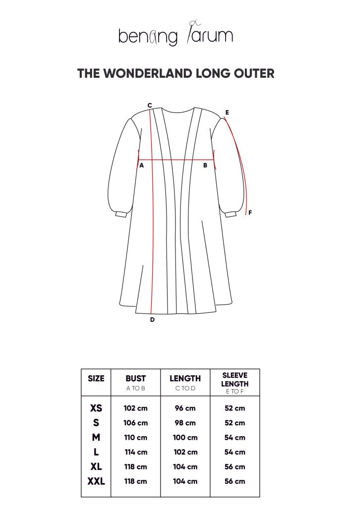 The Wonderland Long Outer - Maroon