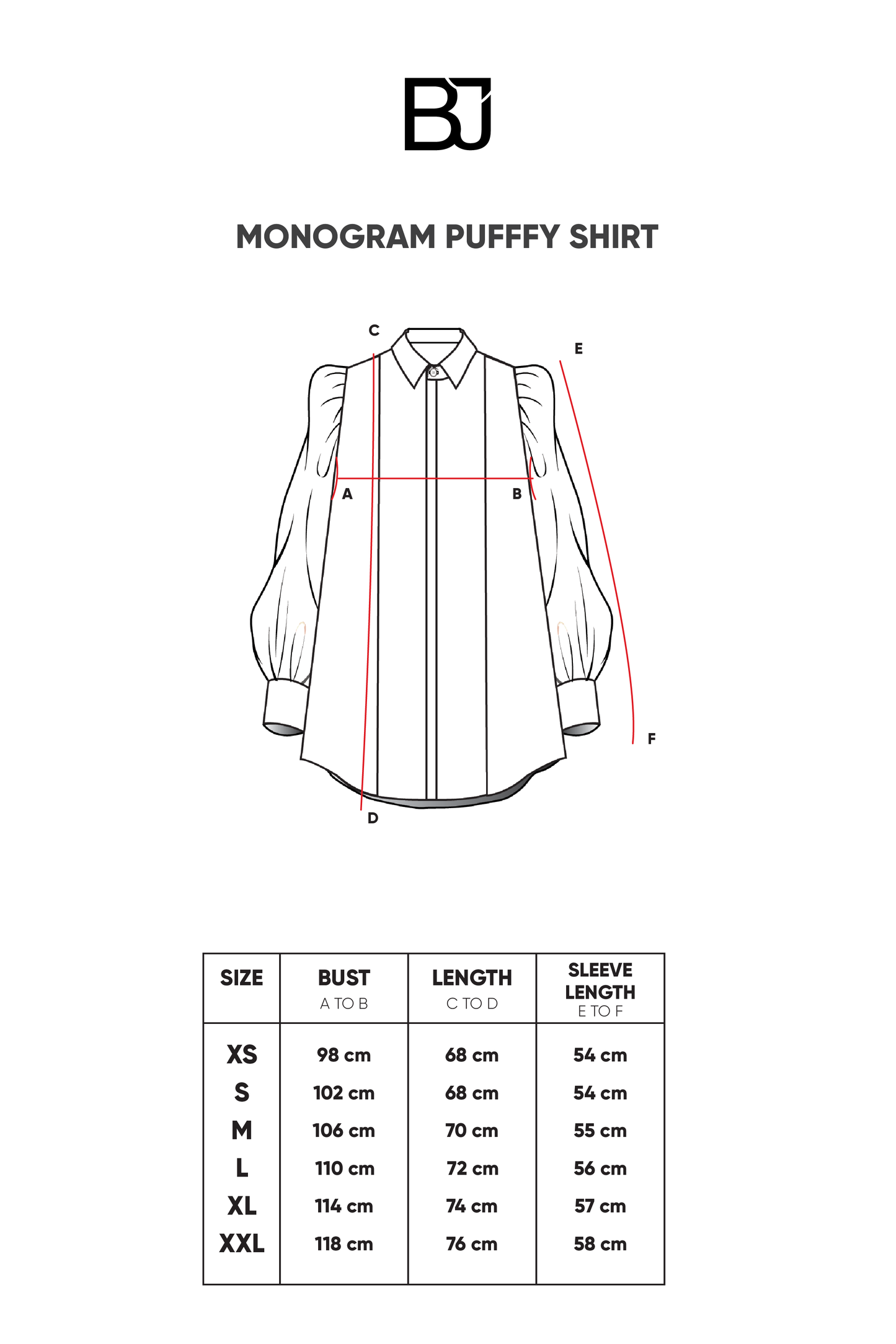Monogram Puffy Shirt - Grey