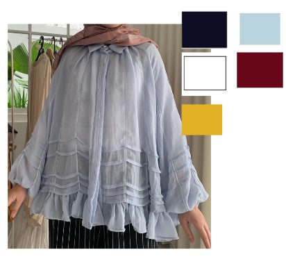 Anzy Shirt With Pleated Detail - Mustard