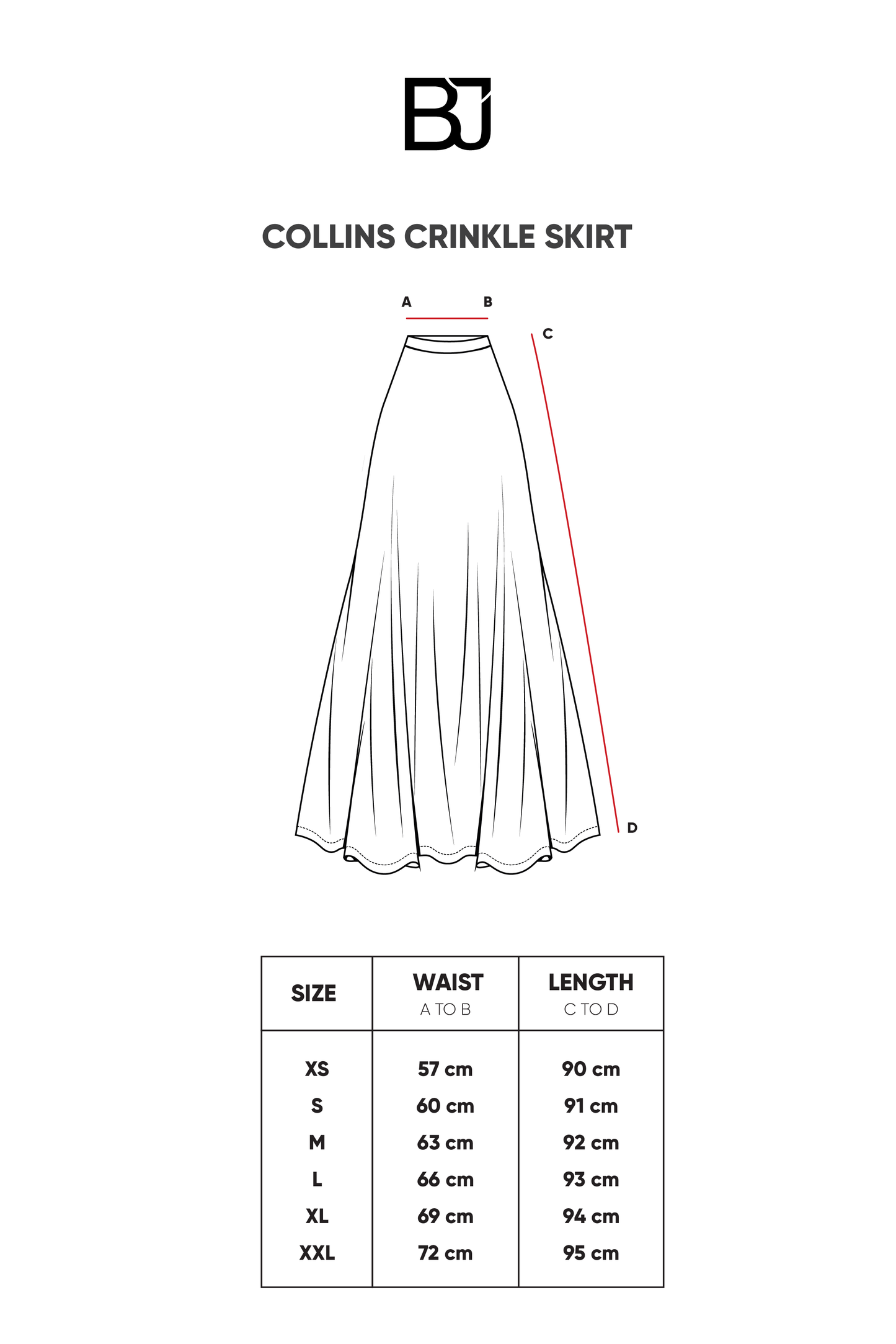 Collins Crinkle Skirt - Mahogany