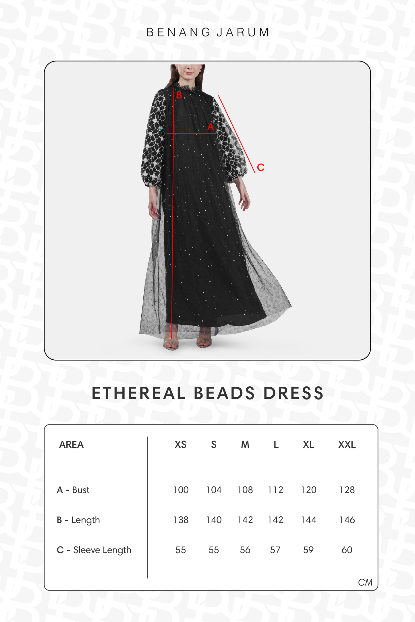 Ethereal Beads Dress - Black