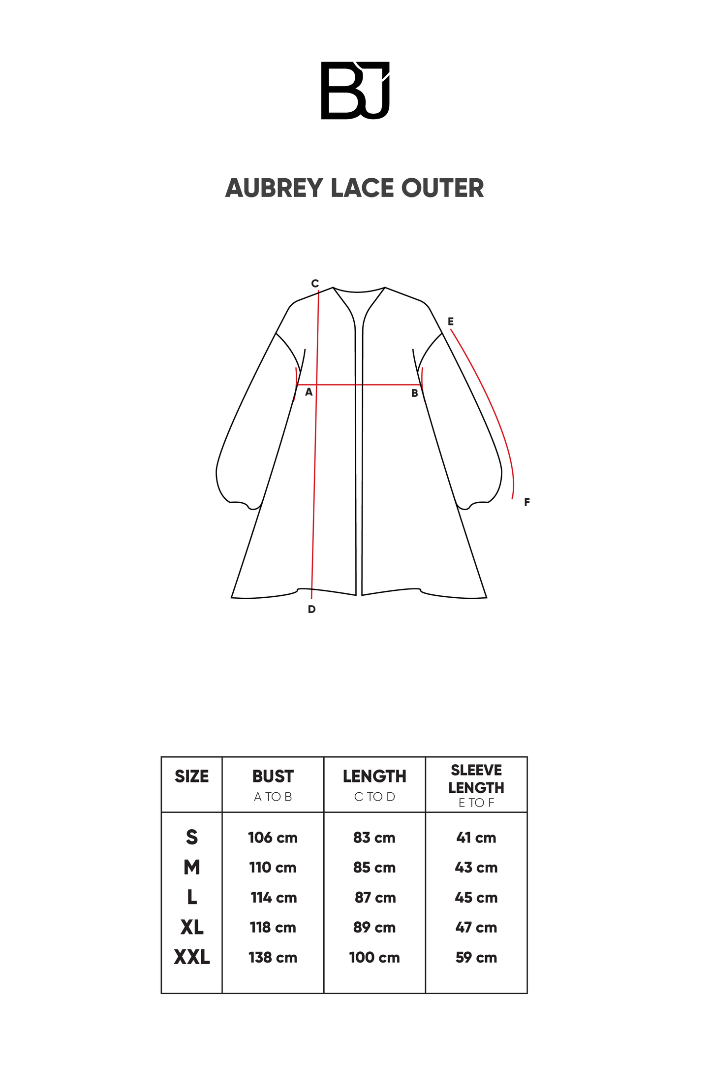 Aubrey Lace Outer - Cream