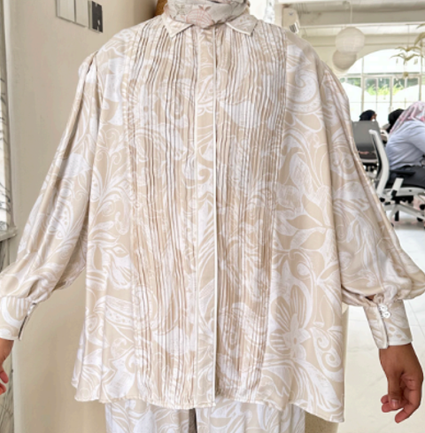 Fenella Pintuck Shirt - Blue