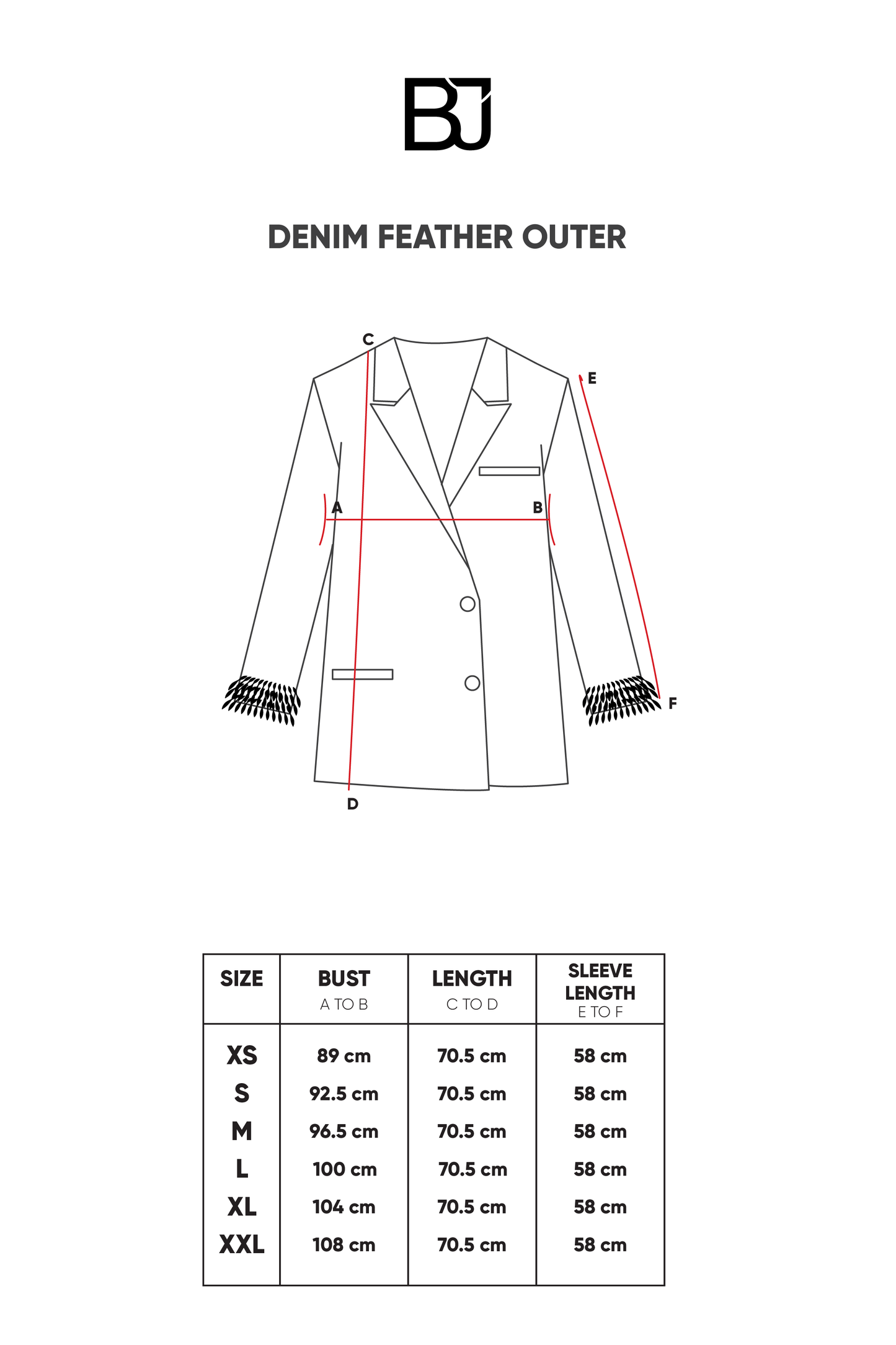 Denim Feather Outer - Blue