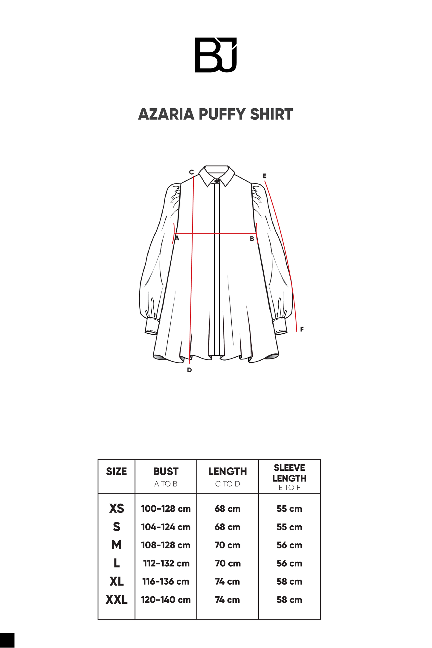 Azaria Puffy Shirt - Black
