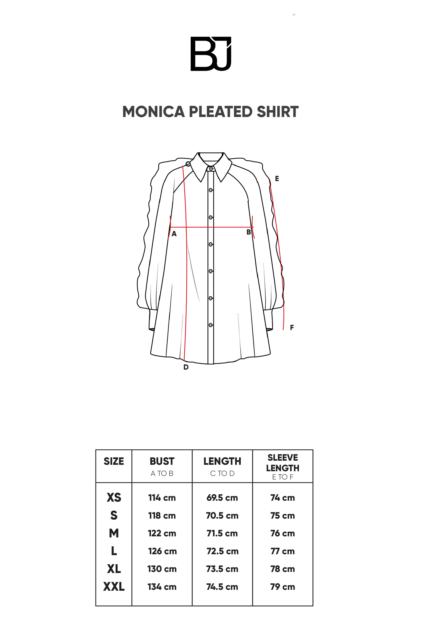 Monica Pleated Shirt - Black