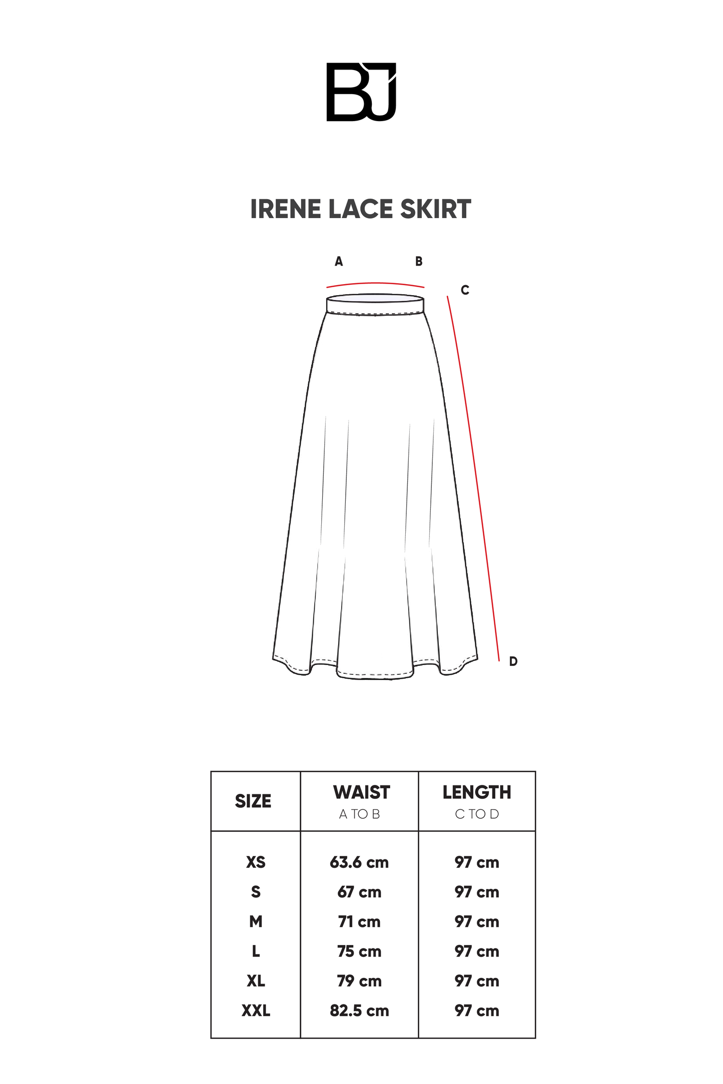 Irene Lace Skirt - White