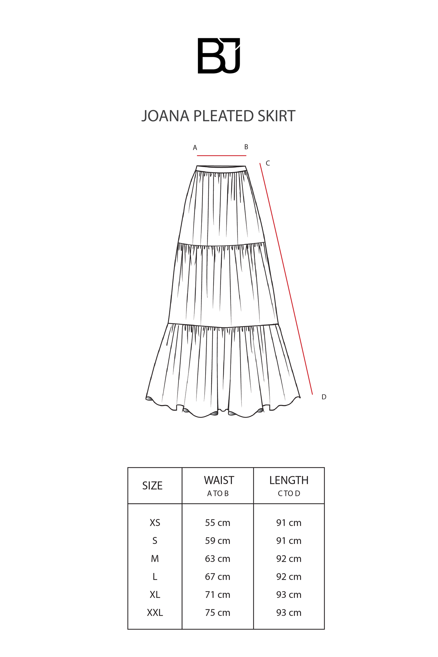 Joana Pleated Skirt - Brown