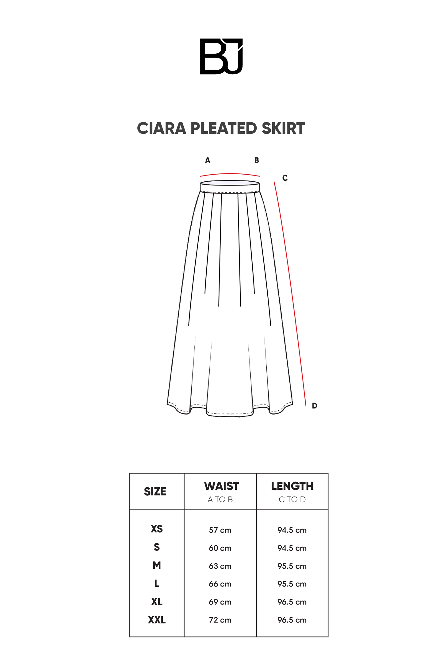 Ciara Pleated Skirt - Light Brown