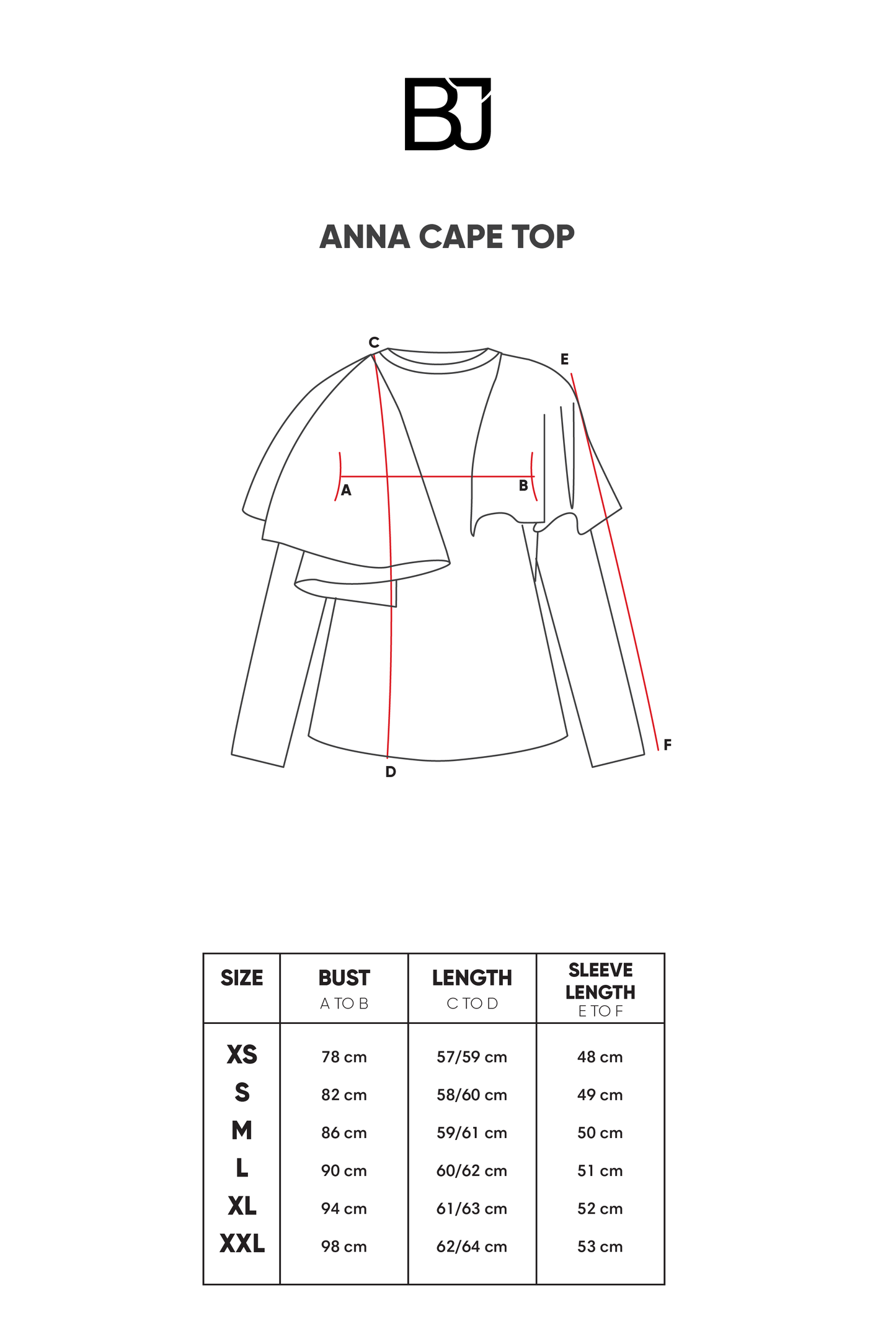 Anna Cape Top - Black