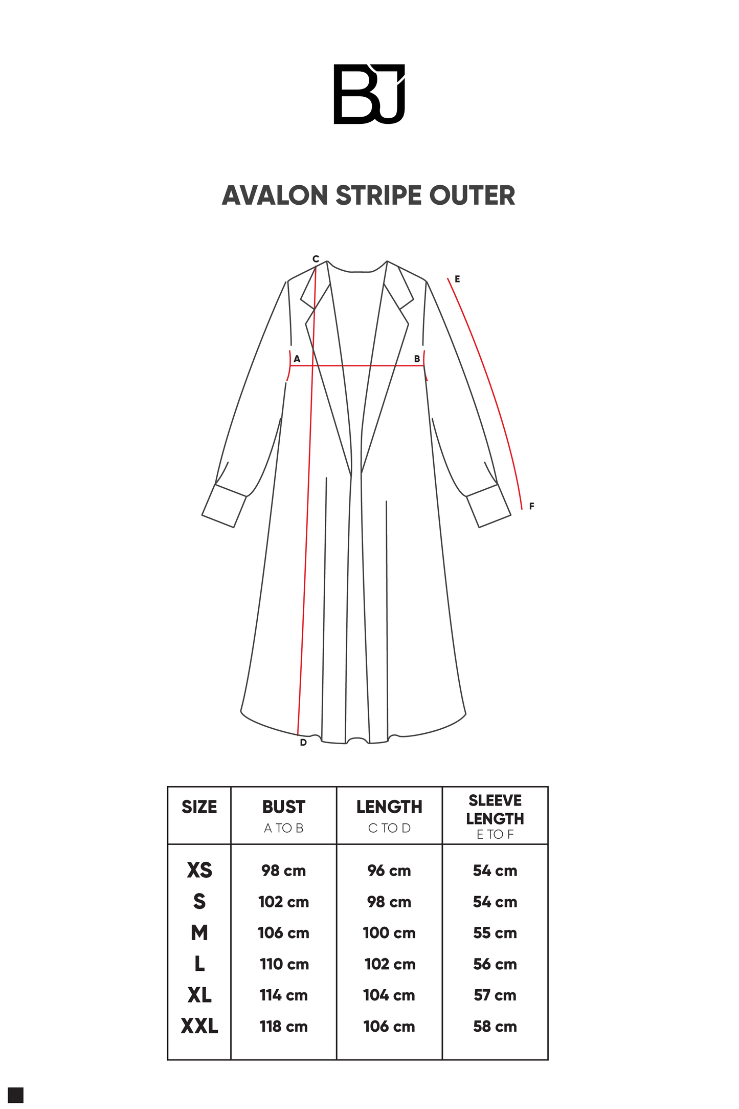 Avalon Stripe Outer - Navy