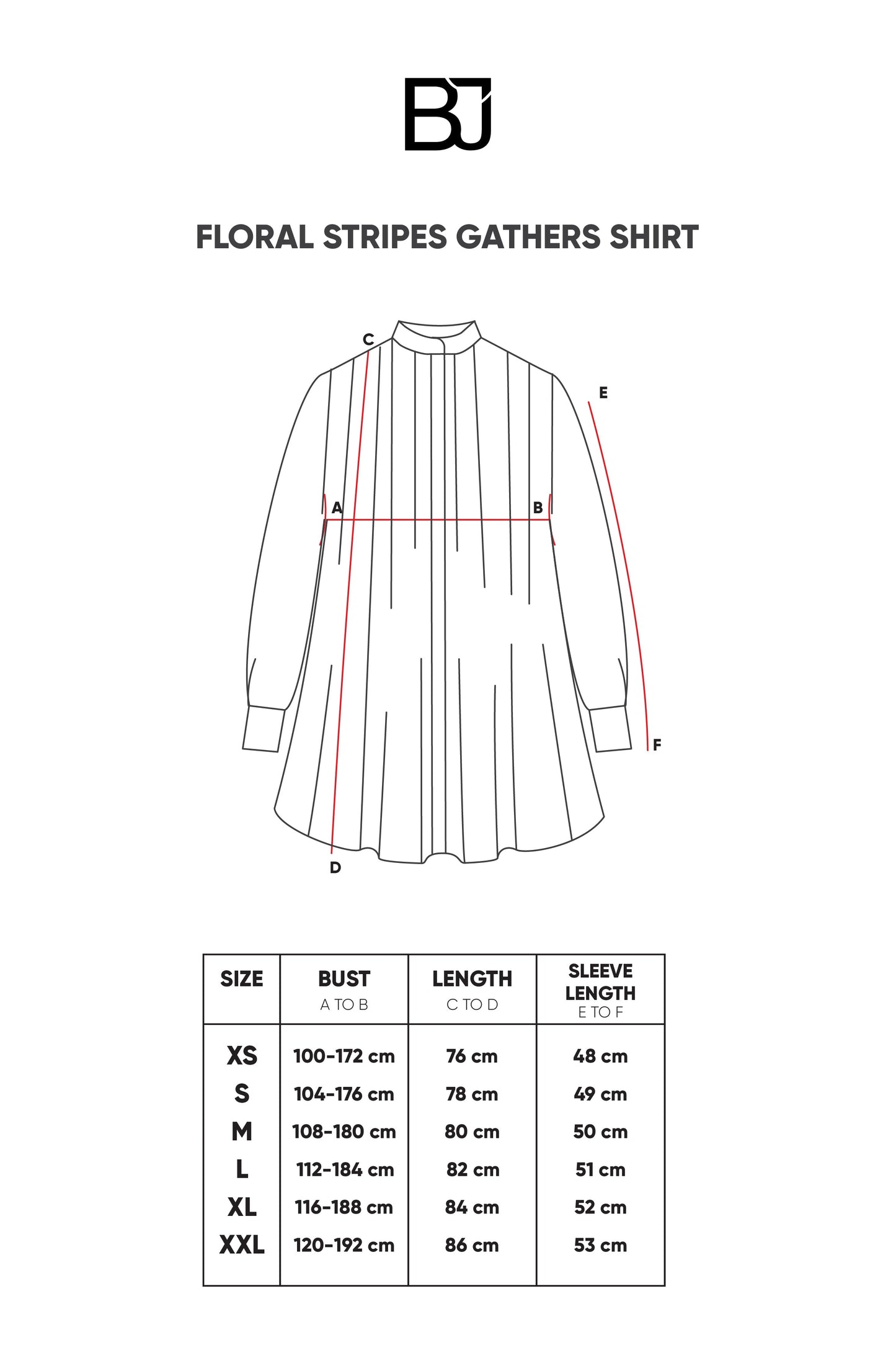 Floral Stripes Gathers Shirt - Blue