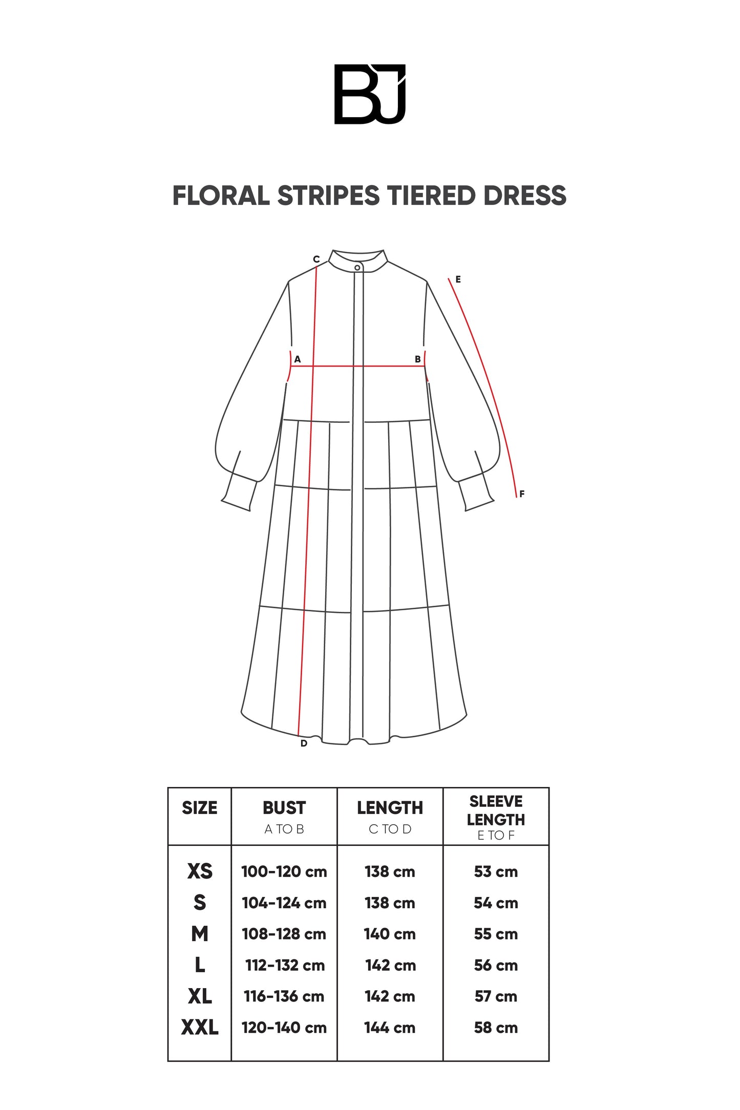 Floral Stripes Tiered Dress - Pink