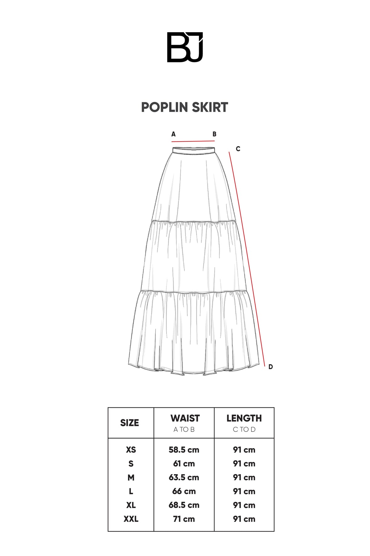 Poplin Skirt - Black