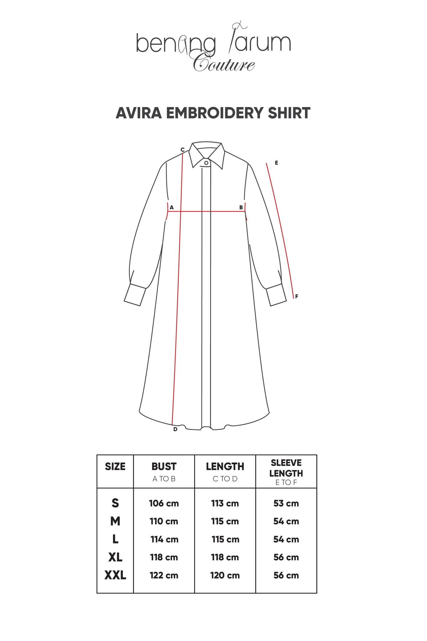 Avira Embroidery Shirt - Black