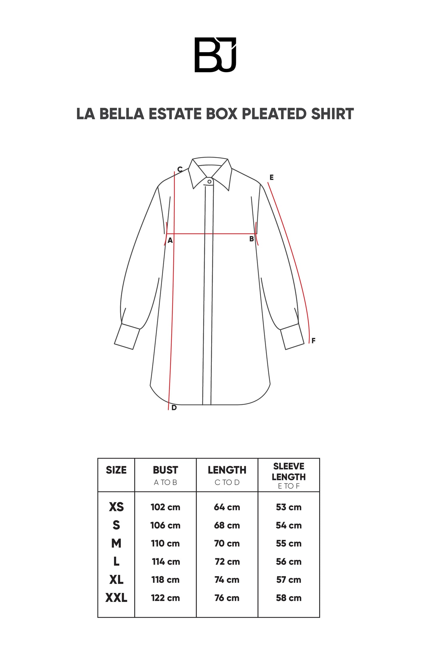 La Bella Estate Box Pleated Shirt - Cream