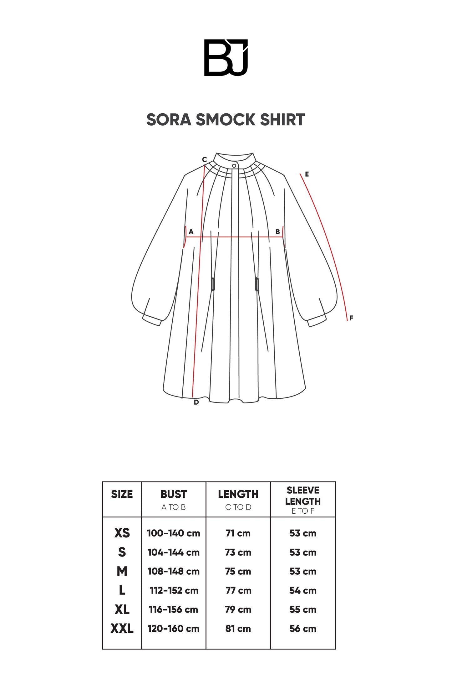 Sora Smock Shirt - Black