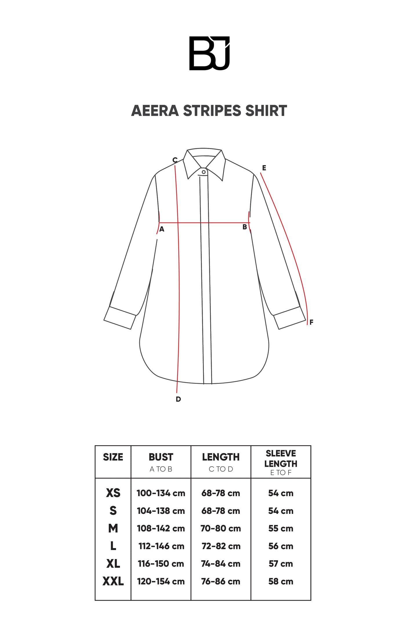 Aeera Stripes Shirt - Blue