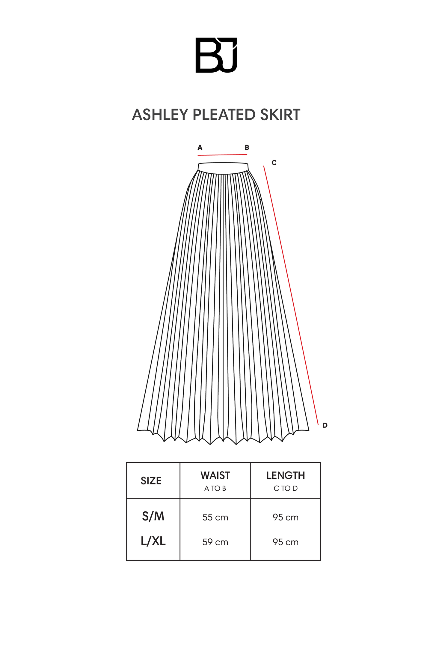 Ashley Pleated Skirt - Cream