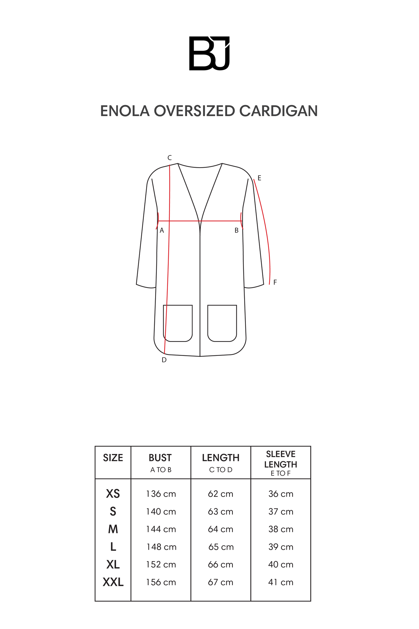 Enola Oversized Cardigan - Black