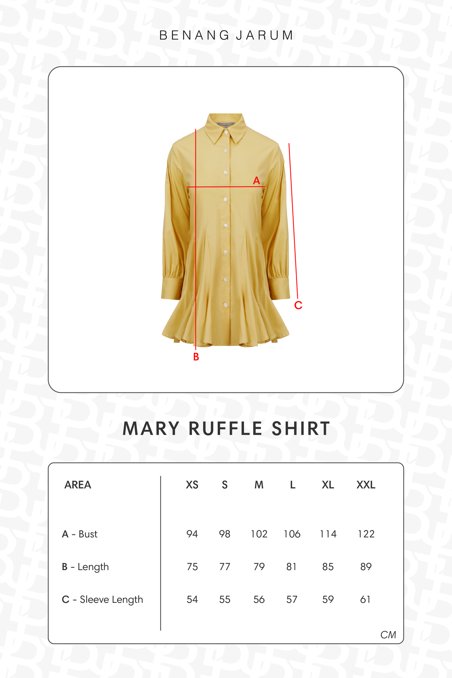Mary Ruffle Shirt - Yellow