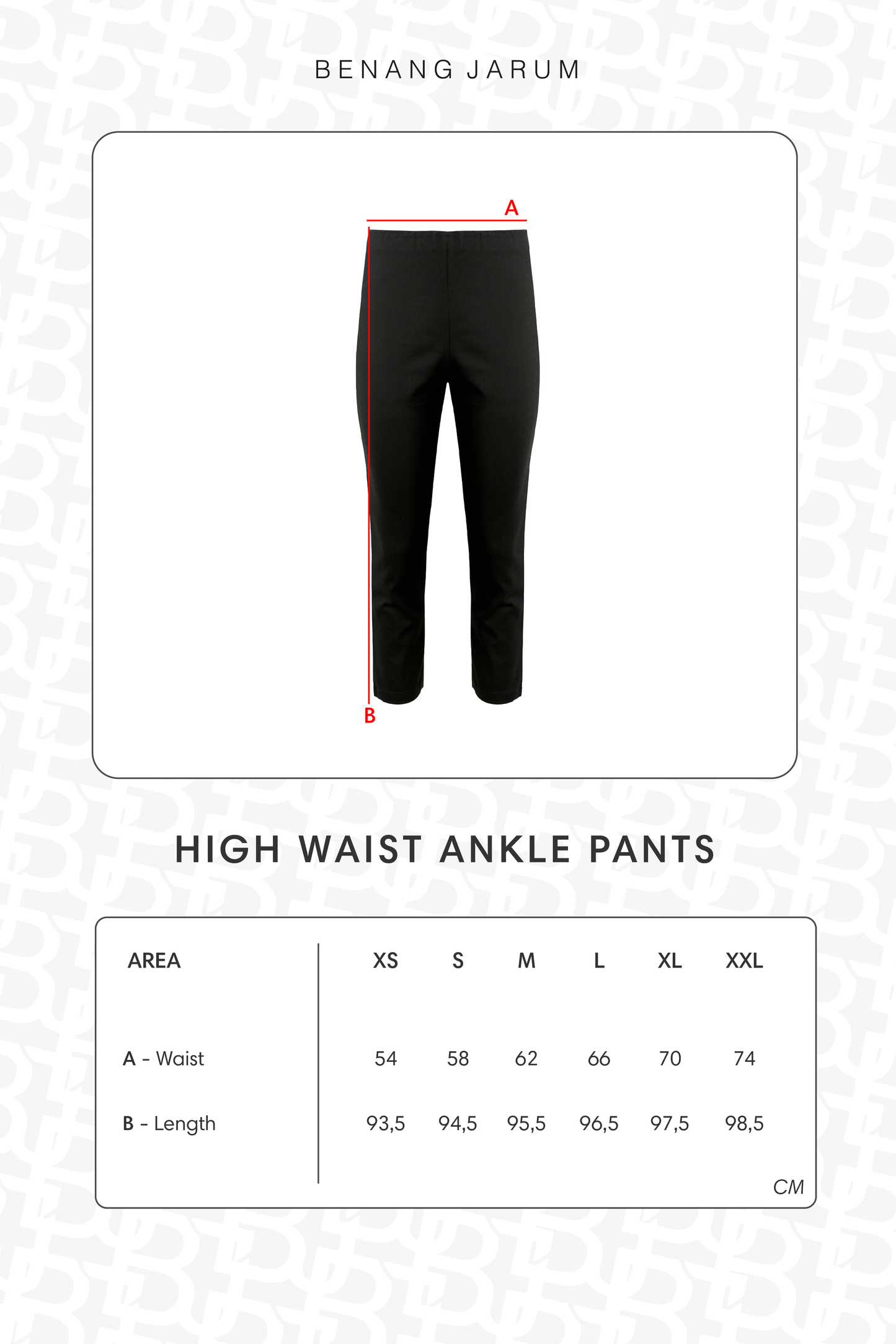High Waist Ankle Pants - Black