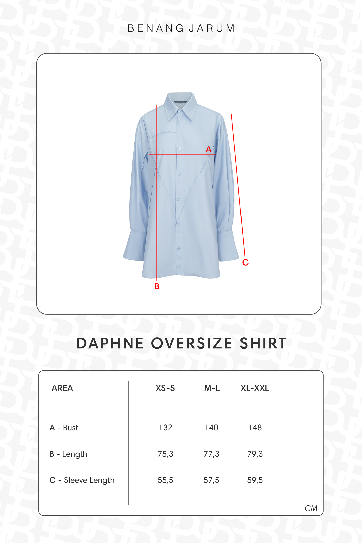 Daphne Oversize Shirt - Powder Blue