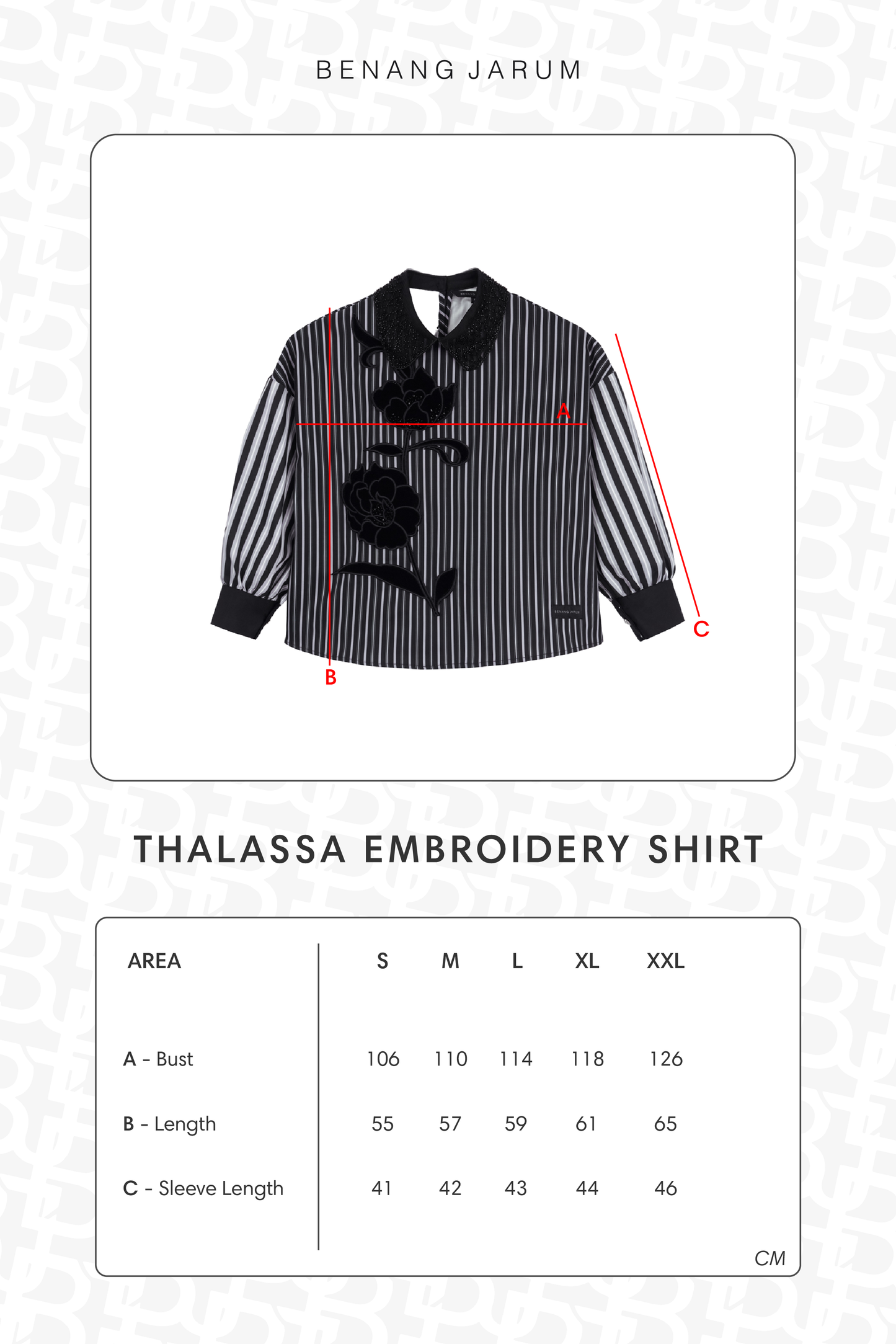 Thalassa Embroidery Shirt - Black