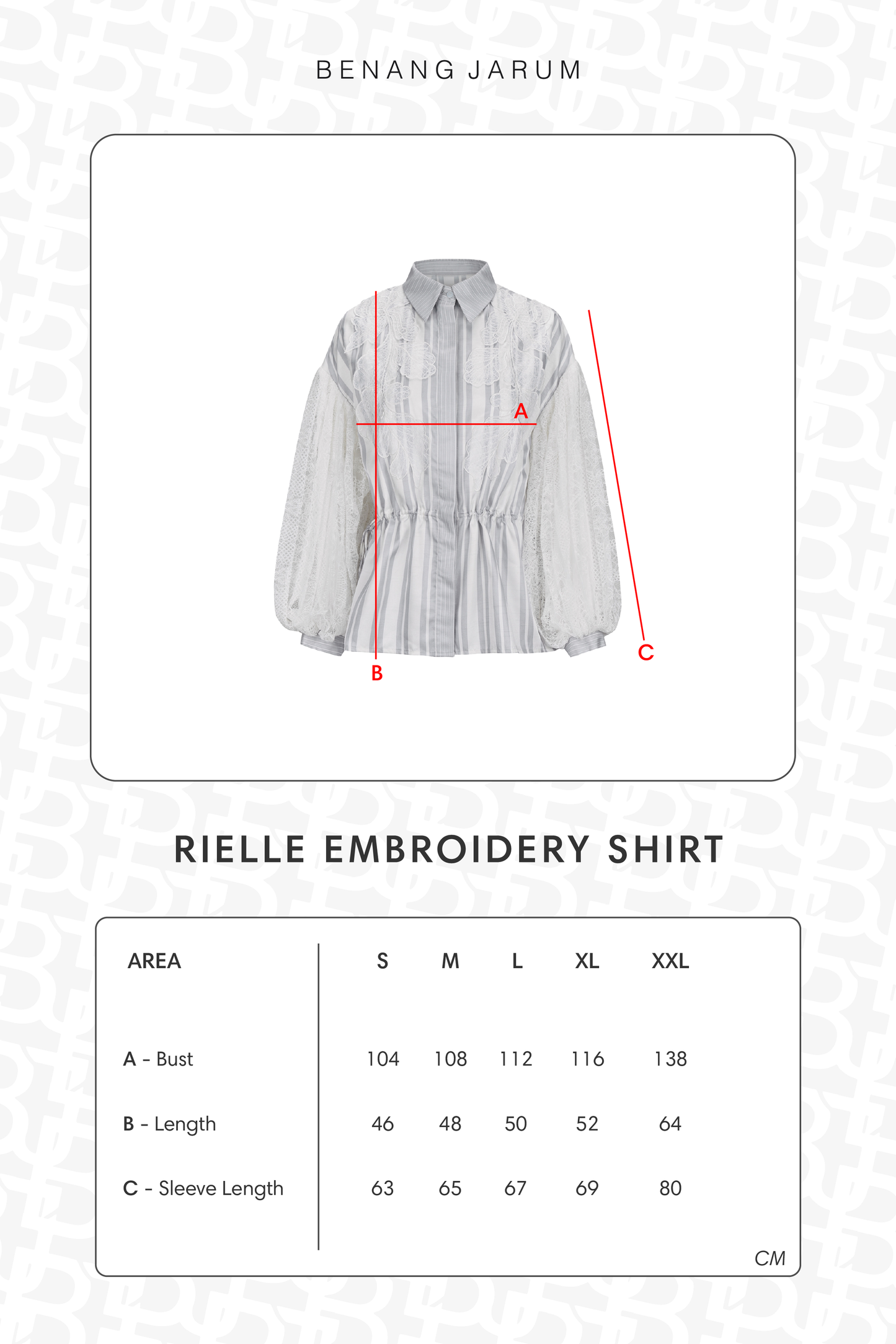 Rielle Embroidery Shirt - White