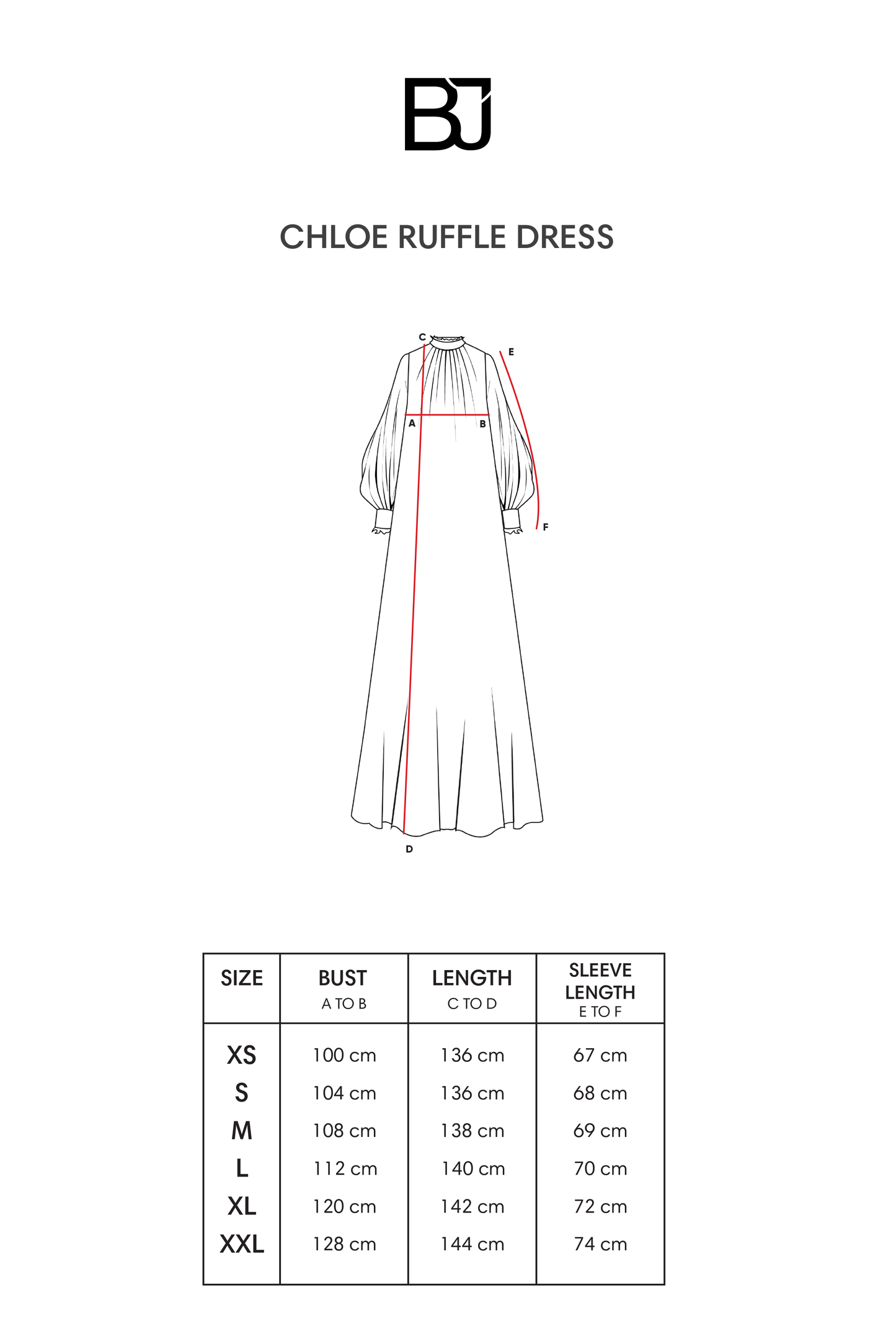 Chloe Ruffle Dress - Black
