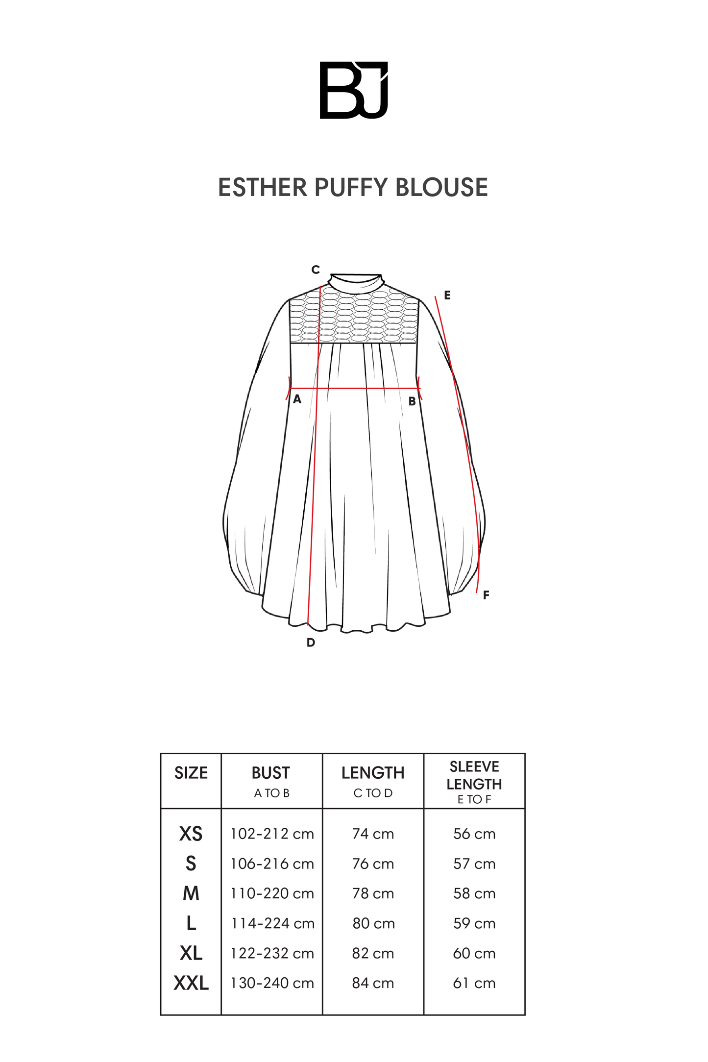 Esther Puffy Blouse - White