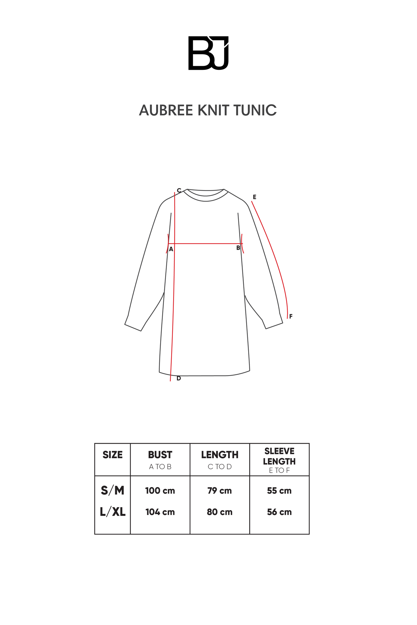 Aubree Knit Tunic - Black