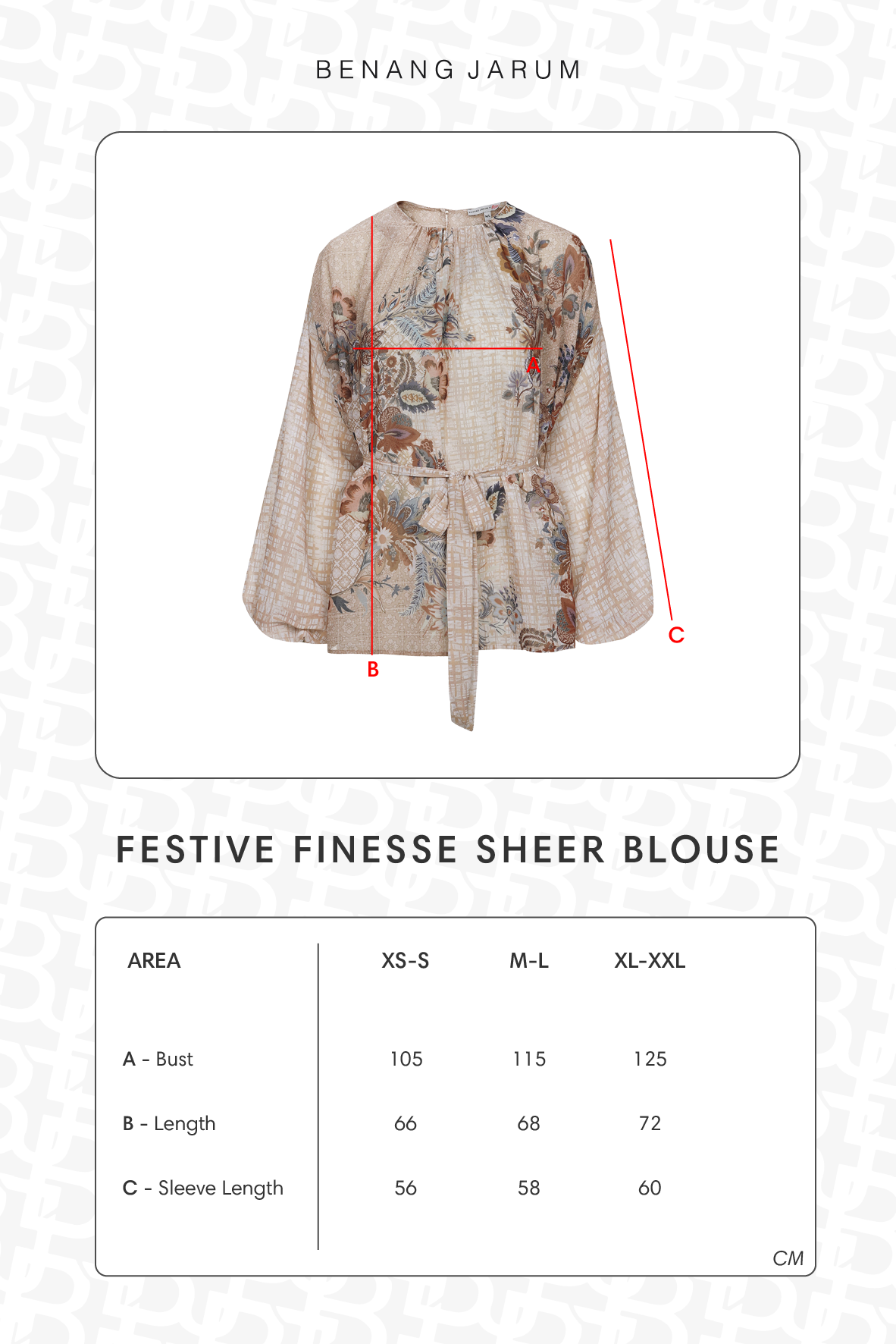 Festive Finesse Sheer Blouse - Maple