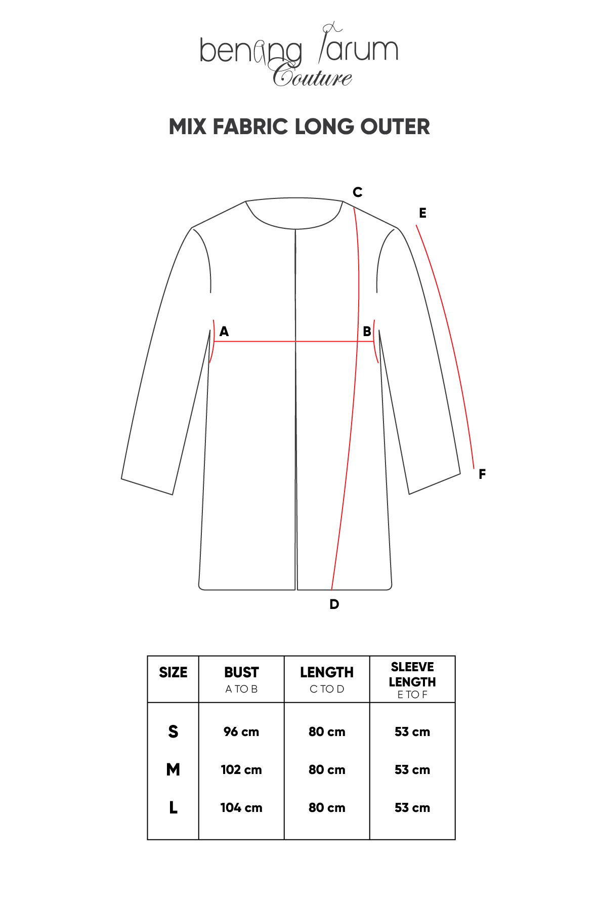 Mix Fabric Long Outer - Cream
