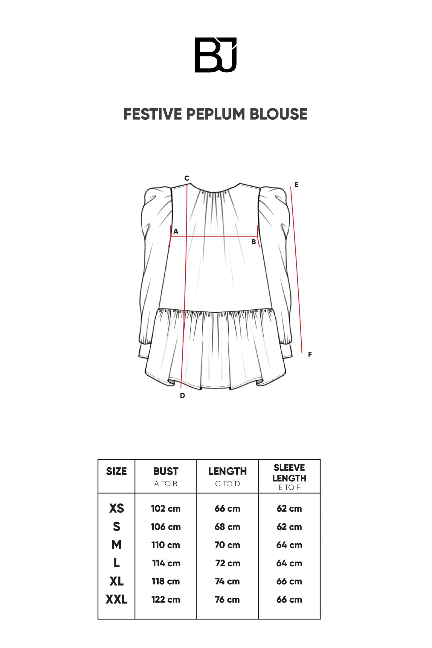 Festive Peplum Blouse - Ivory