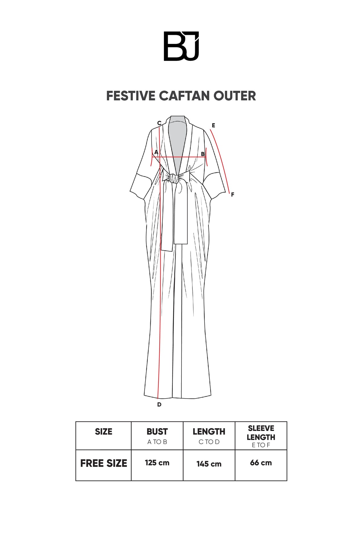 Festive Caftan Outer - Peach
