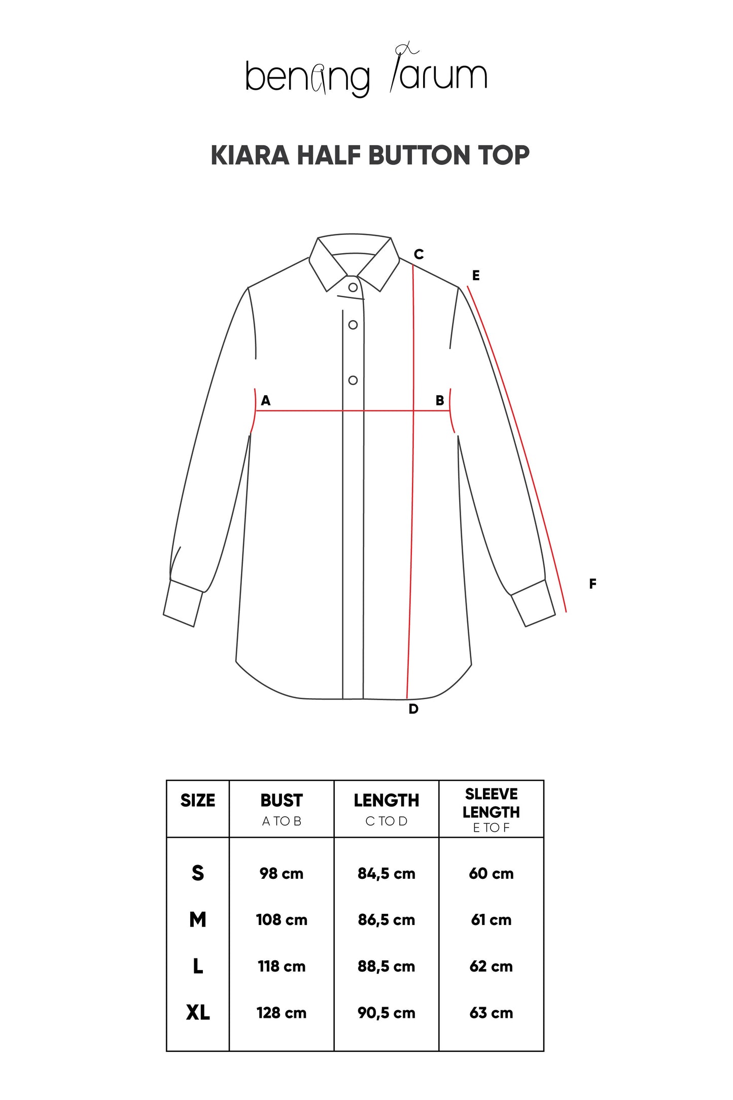 Kiara Half Button Top - White