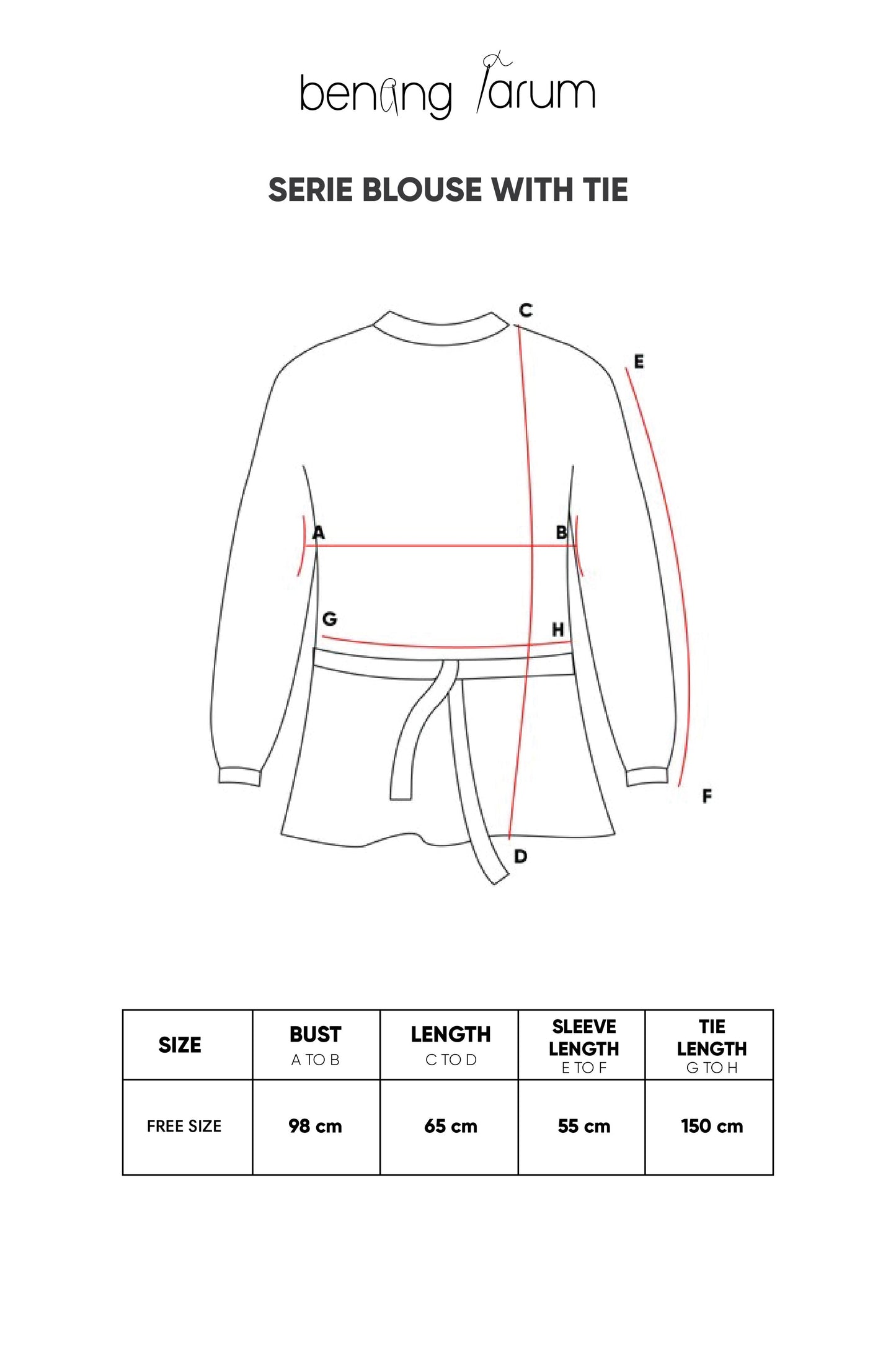 Serie Blouse with Tie - Blue