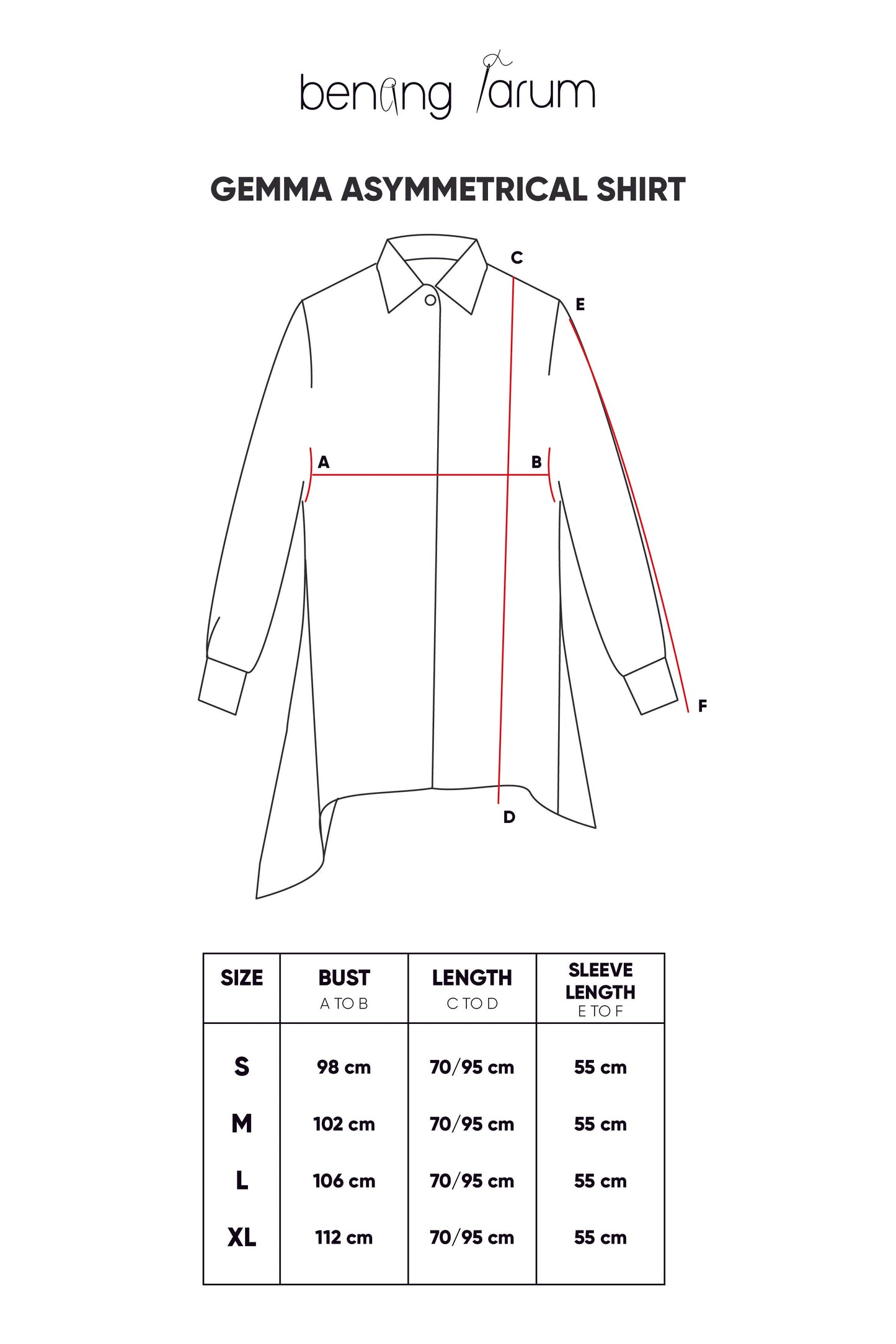 Gemma Asymmetrical Shirt - Mix Stripes
