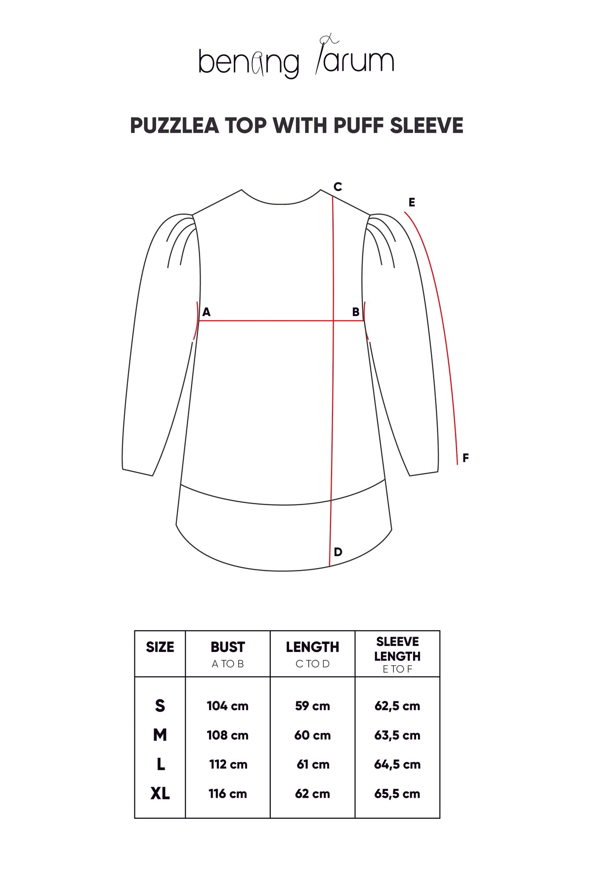 Puzzlea Top with Puff Sleeve - Turquoise